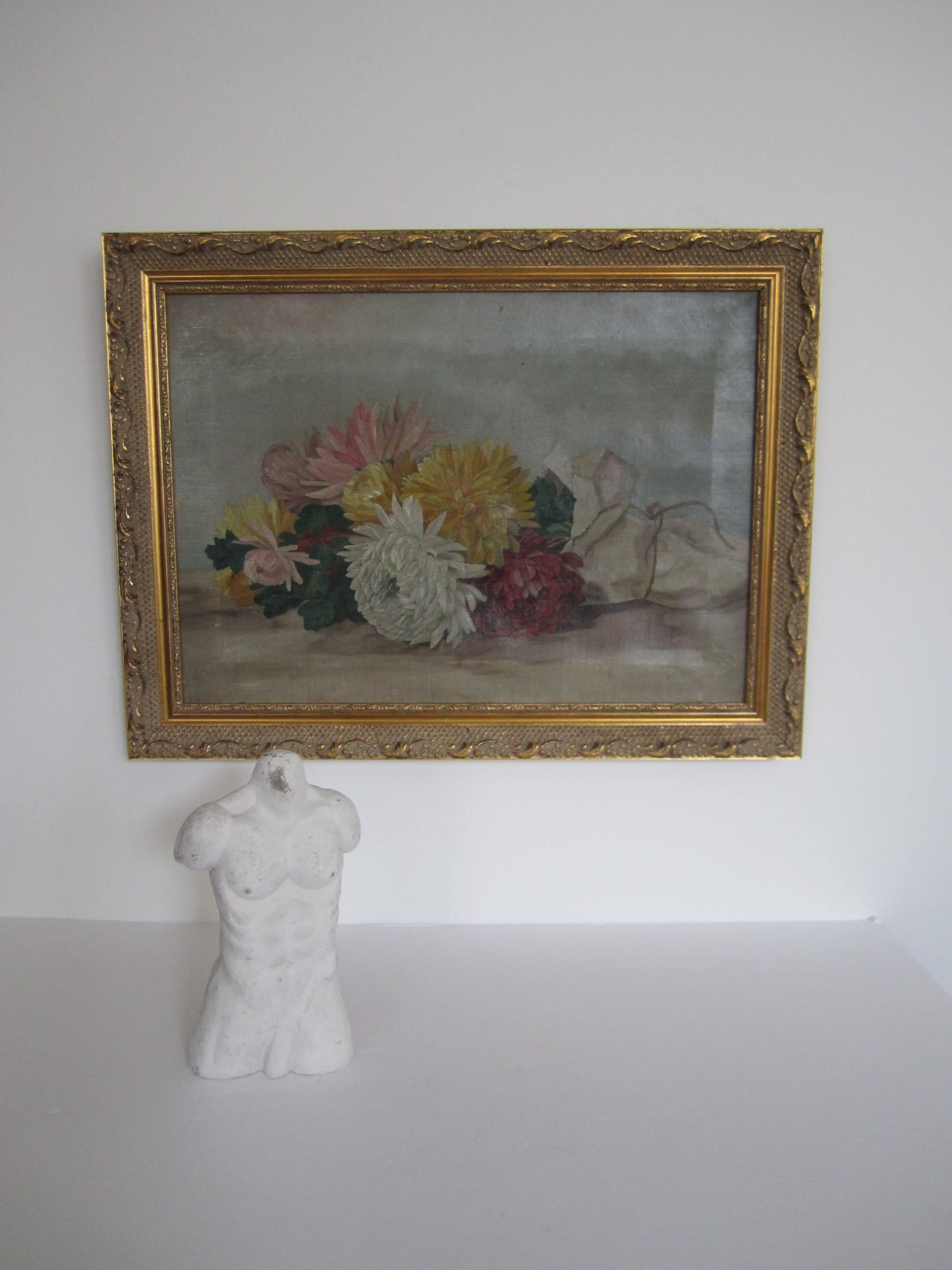 Colorful Still Life Floral Painting In Good Condition For Sale In New York, NY