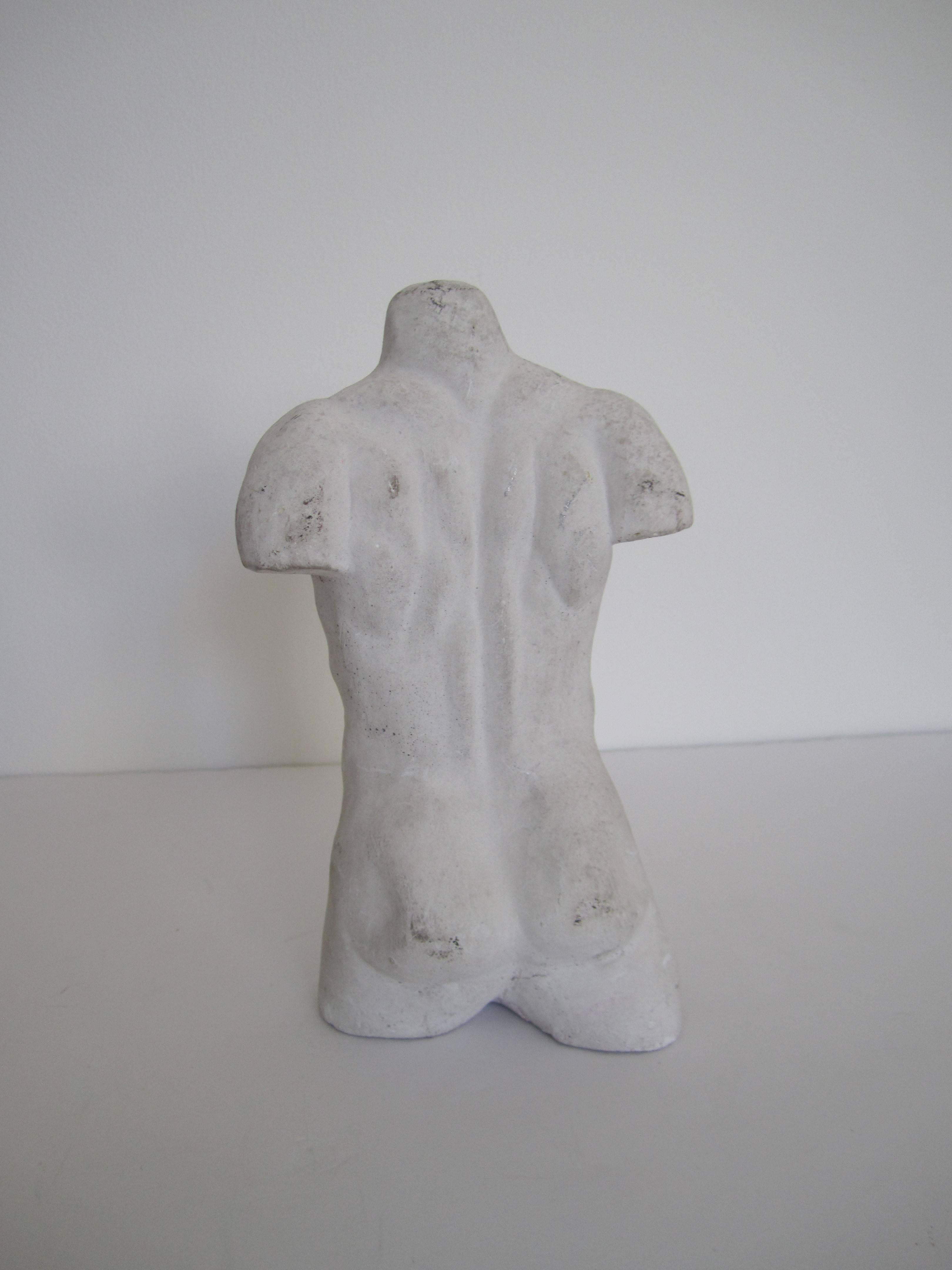 Male Torso Plaster Sculpture In Good Condition In New York, NY