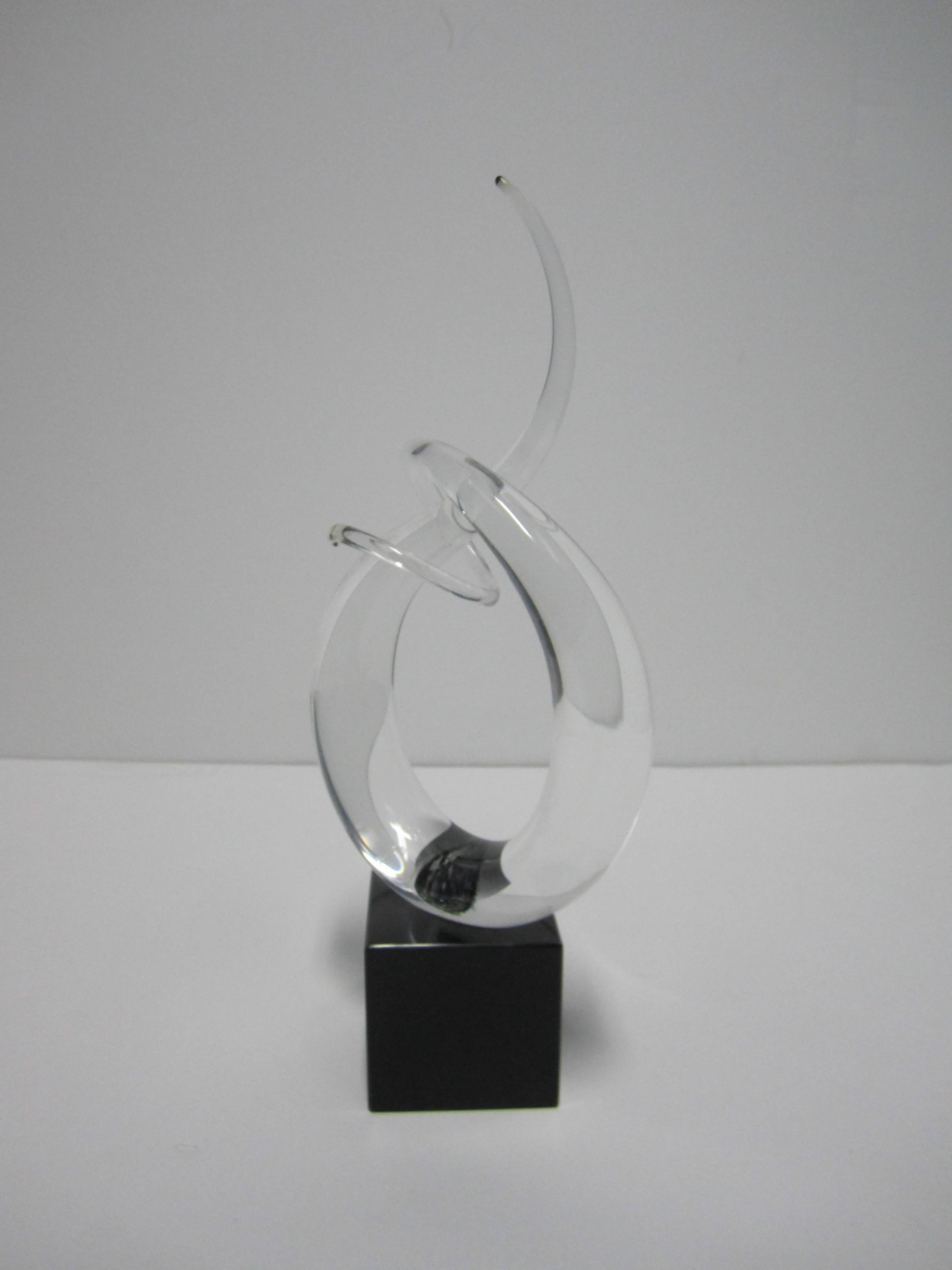 clear glass sculpture