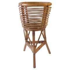 Wicker Rattan Plant Stand Holder Cachepot