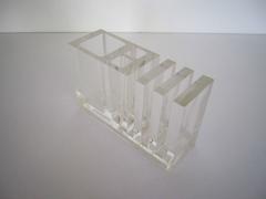 Porte-stylos ou porte-crayons de bureau italien postmoderne en Lucite du designer Rede Guzzini