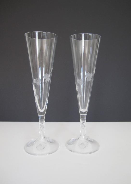 Pair of Vintage Signed Lalique Champagne Flute Glasses at 1stDibs | vintage  lalique champagne flutes, lalique champagne glasses, vintage champagne  flutes
