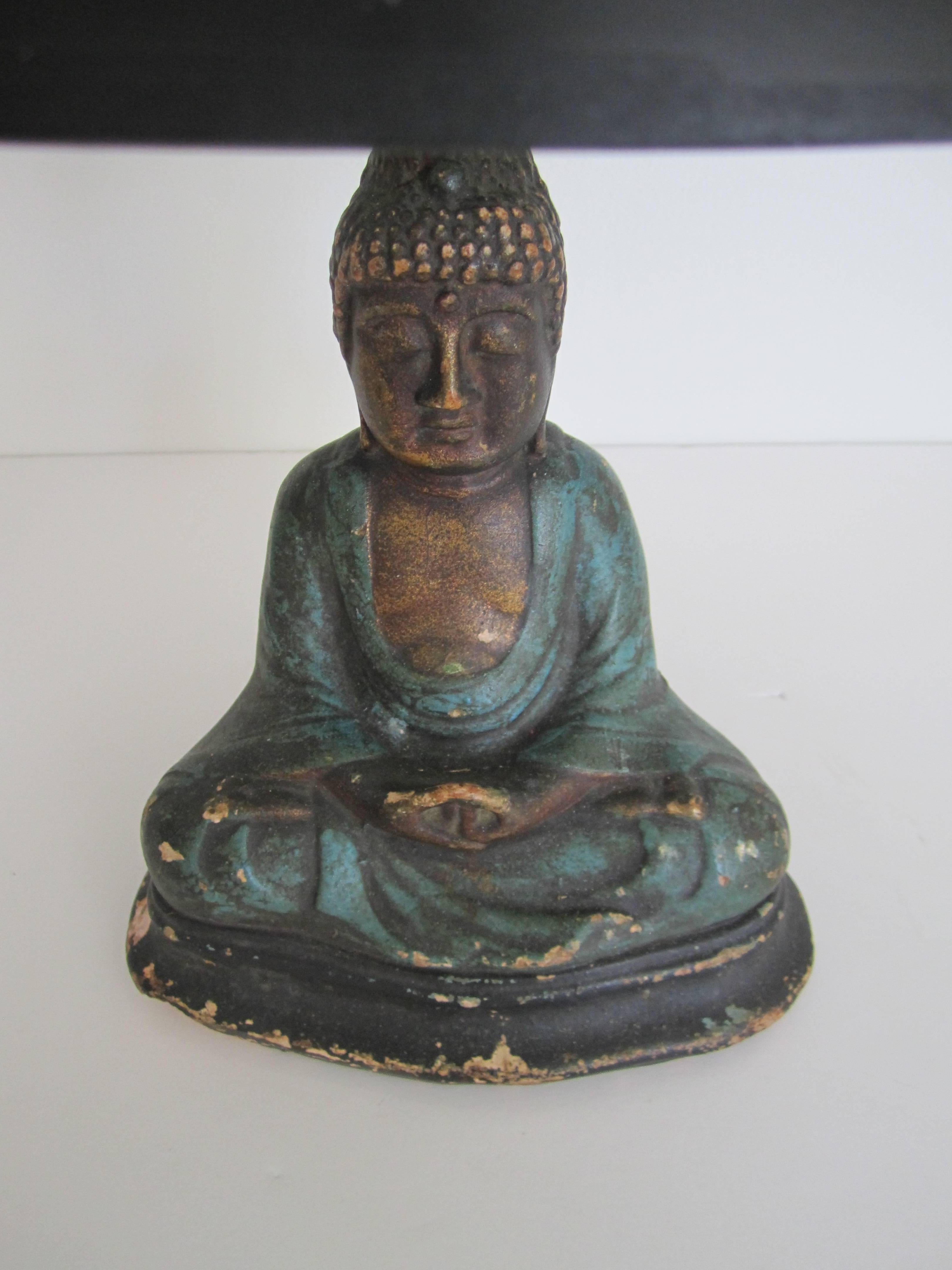 American Antique Seated Buddha Desk or Table Lamp, ca. 1920s