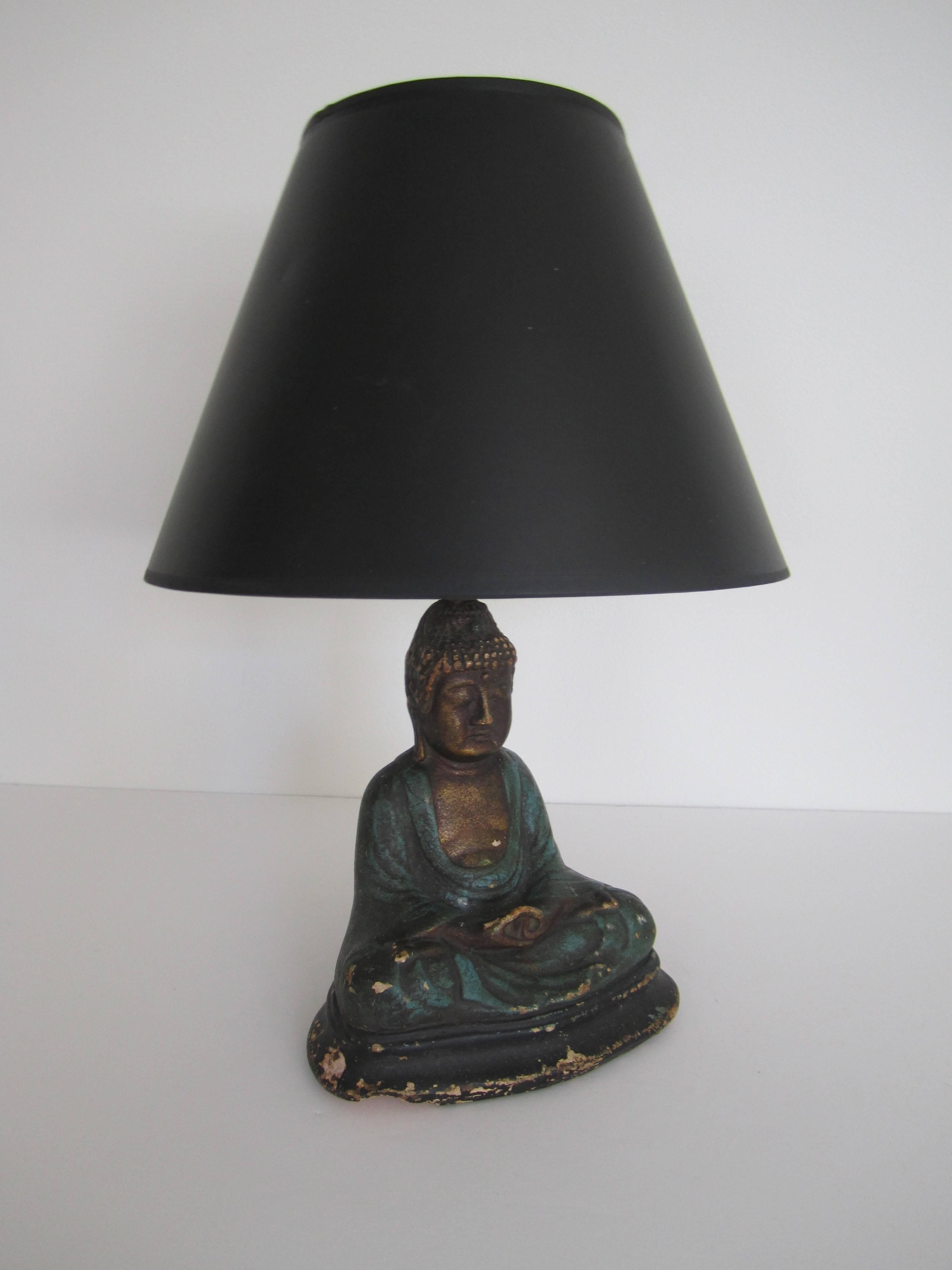 Antique Seated Buddha Desk or Table Lamp, ca. 1920s 2