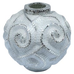Mirror Glass Tile Mosaic Paster Vase