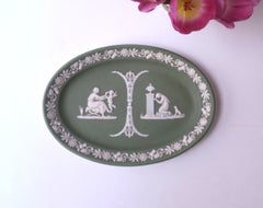Plato o bandeja de Jasperware de Wedgwood, estilo neoclásico, siglo XX, Inglaterra