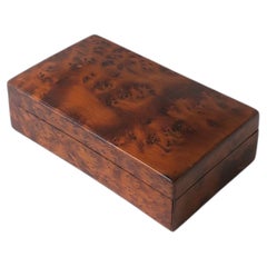Vintage Burl Wood Box, Mid-20th Century