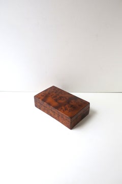 Vintage Burl Wood Box, Mid-20th Century
