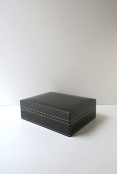 Italian Leather Jewelry Box, Mid-20th Century, Italy