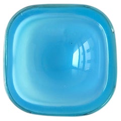 Italian Murano Bowl, Sky Blue, Mid 20th Century, Italy