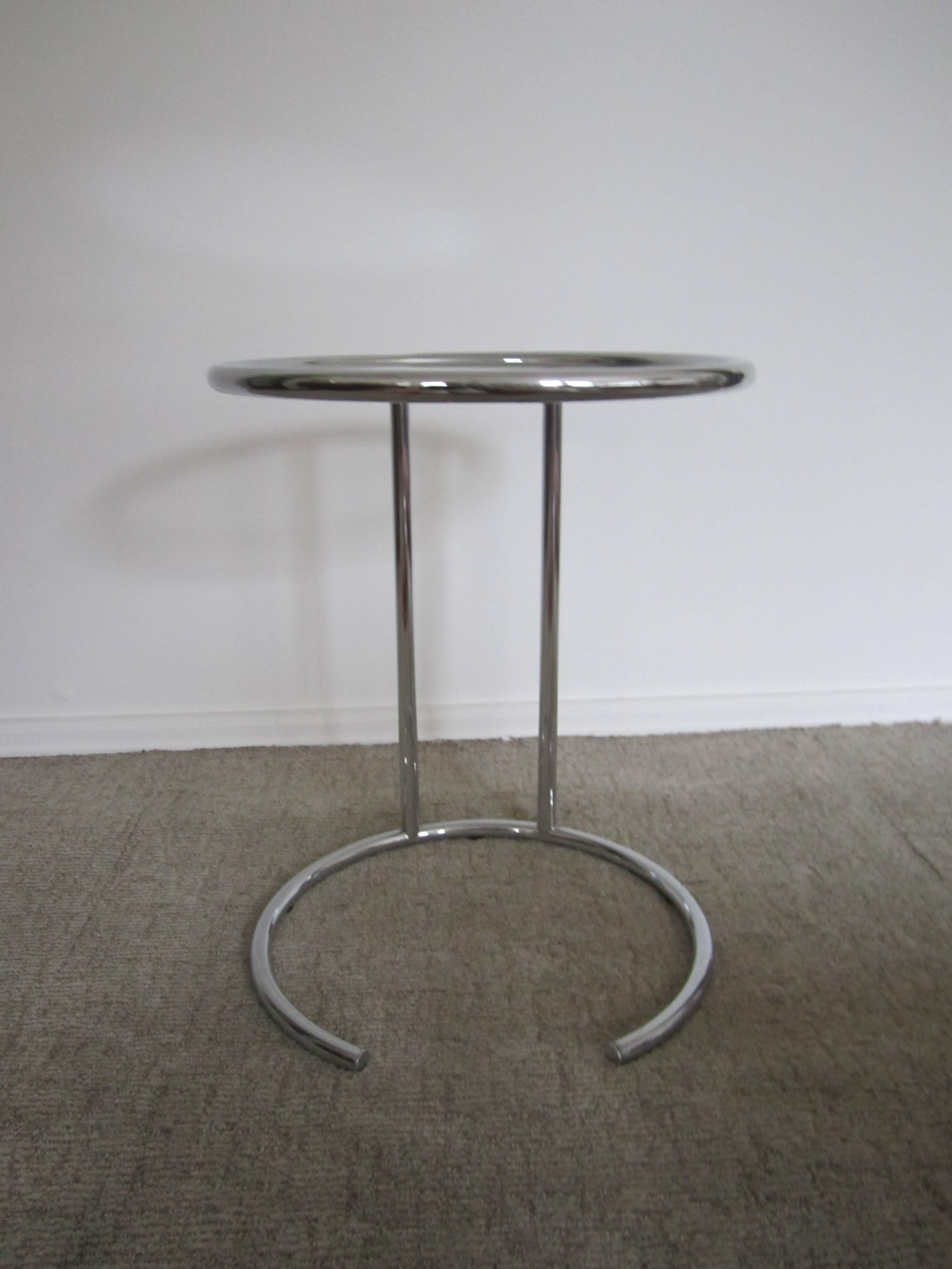 vintage chrome side table