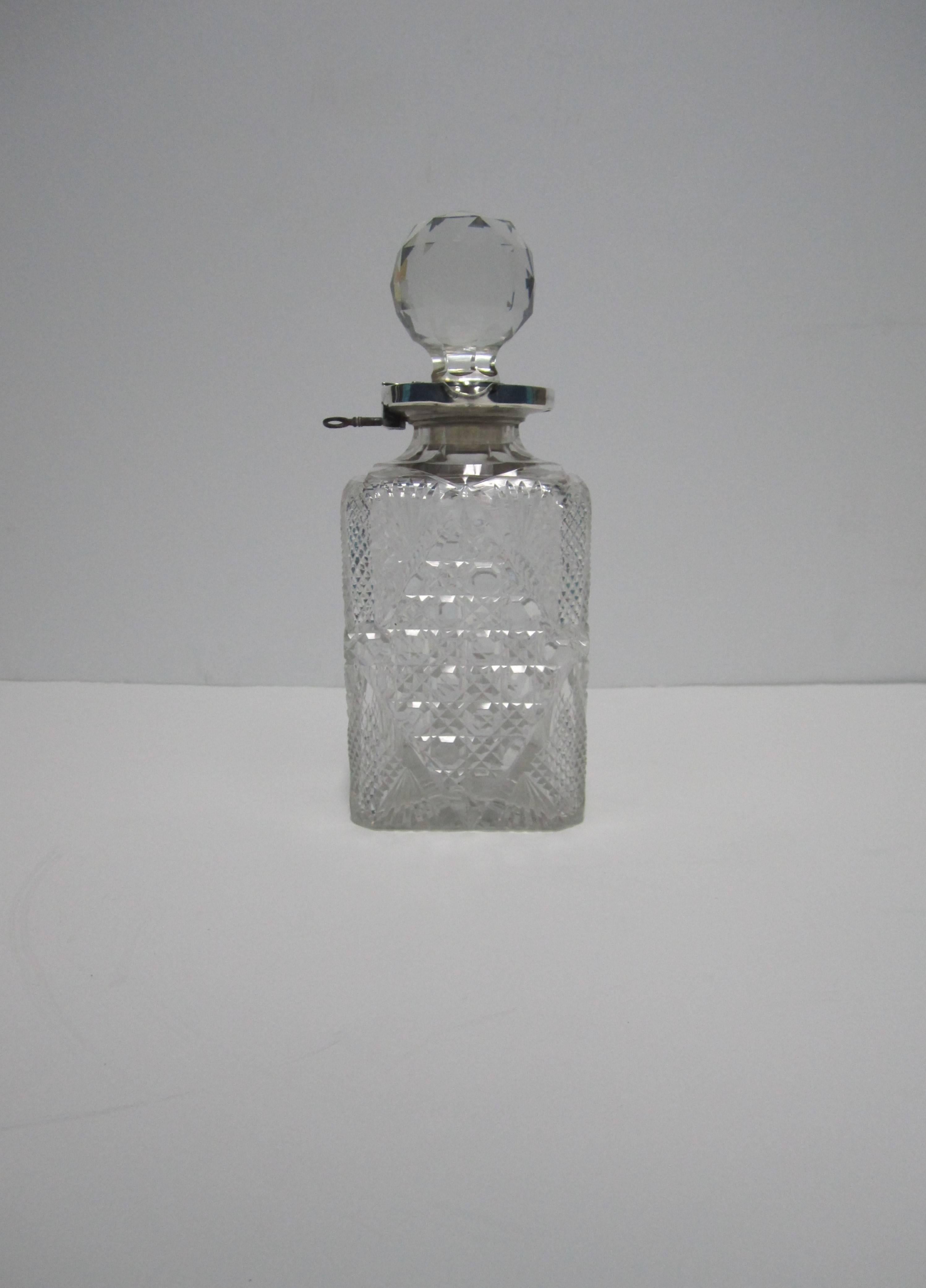 silver and crystal decanter