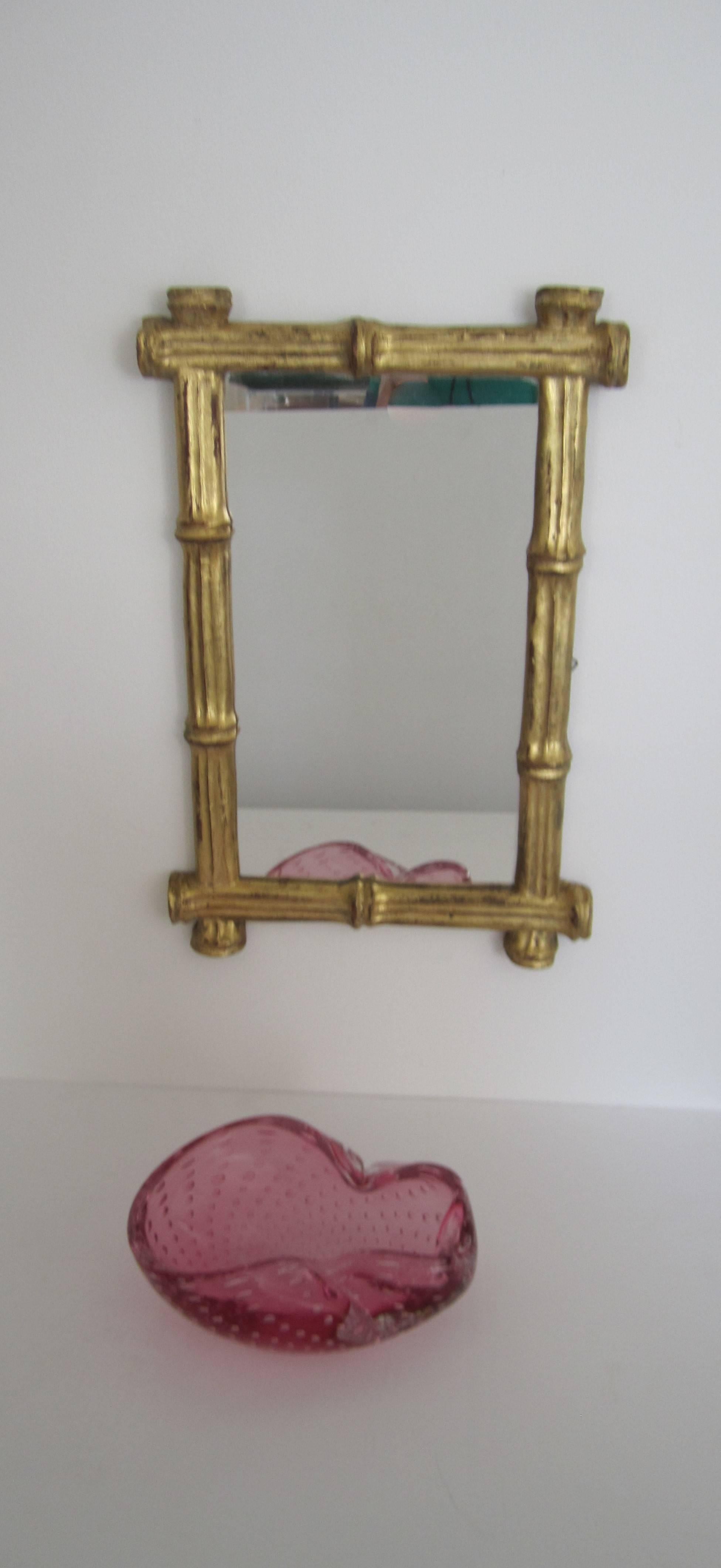 Italian Gold Giltwood 'Bamboo' Framed Wall Mirror 4