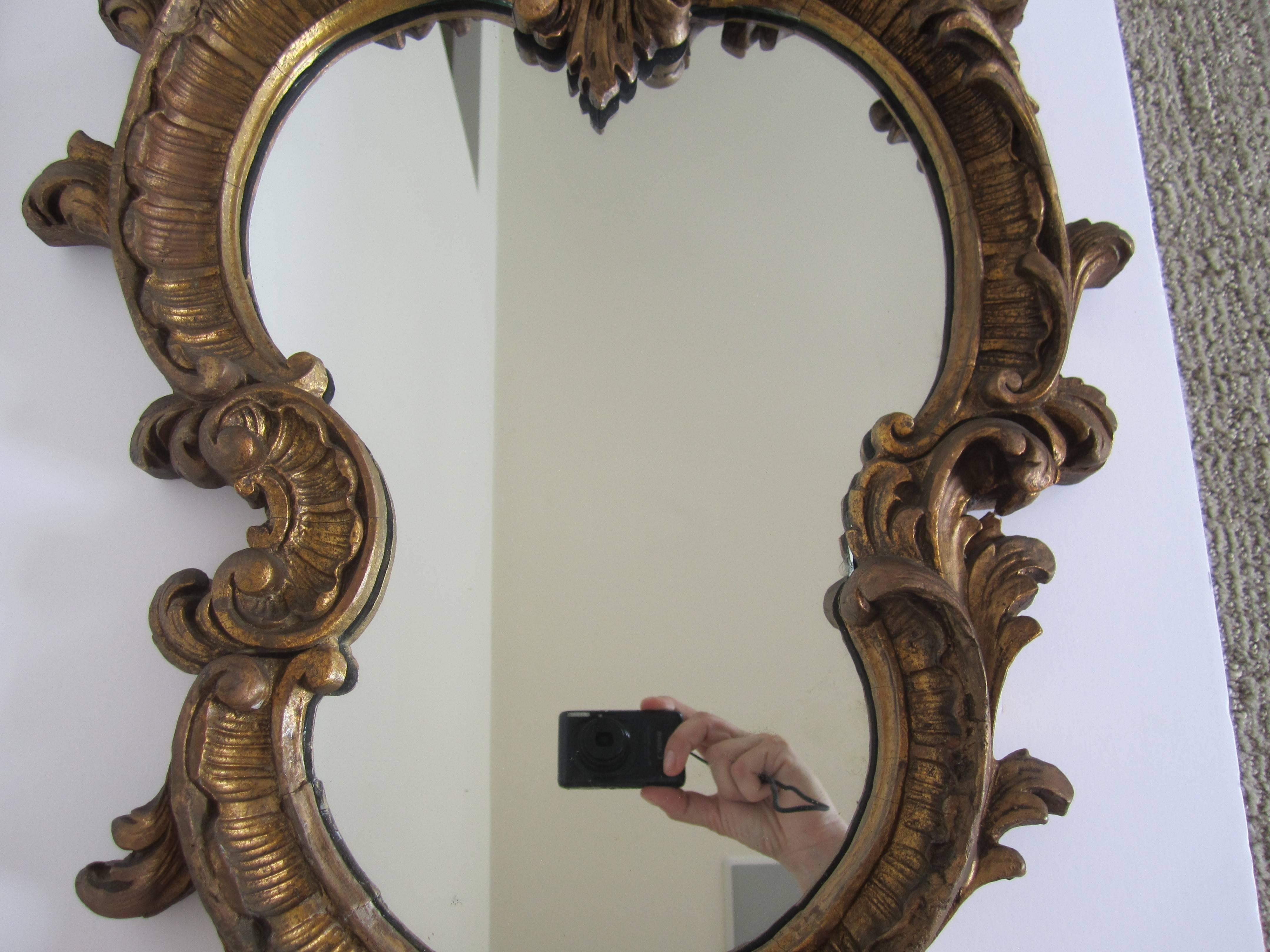 Vintage Italian Giltwood Wall Mirror 2