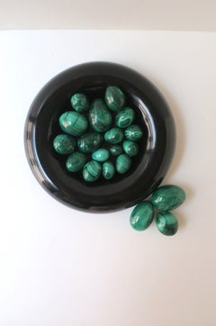 Malachite Egg Sculptures, Set of 19