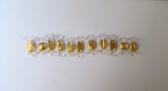 Italian Murano Gold Candy Pieces, Set of 11