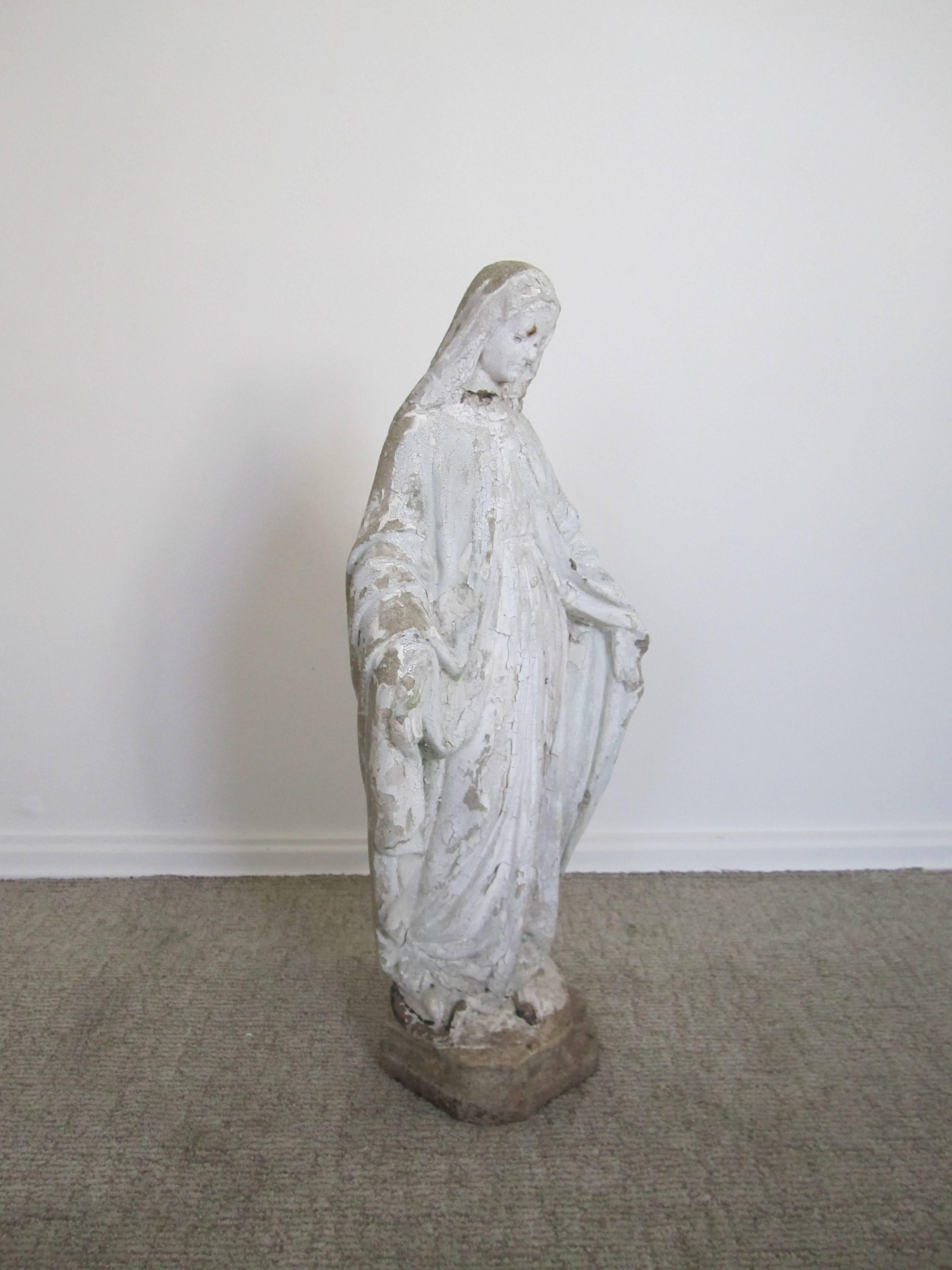 antique virgin mary statue