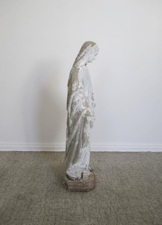 Vintage Virgin Mary Garden Sculpture Statue at 1stDibs