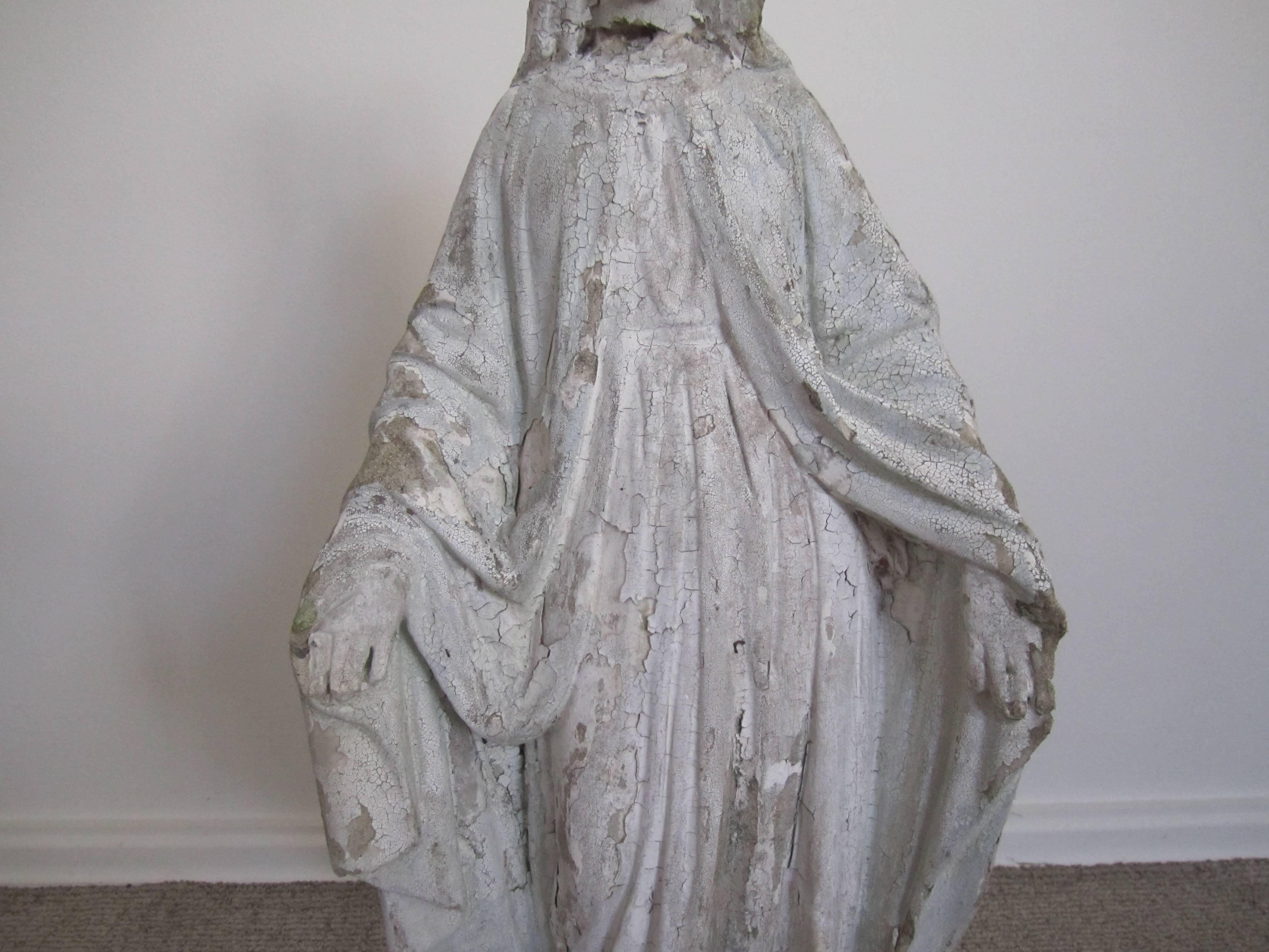 Vintage Virgin Mary Garden Sculpture Statue 1