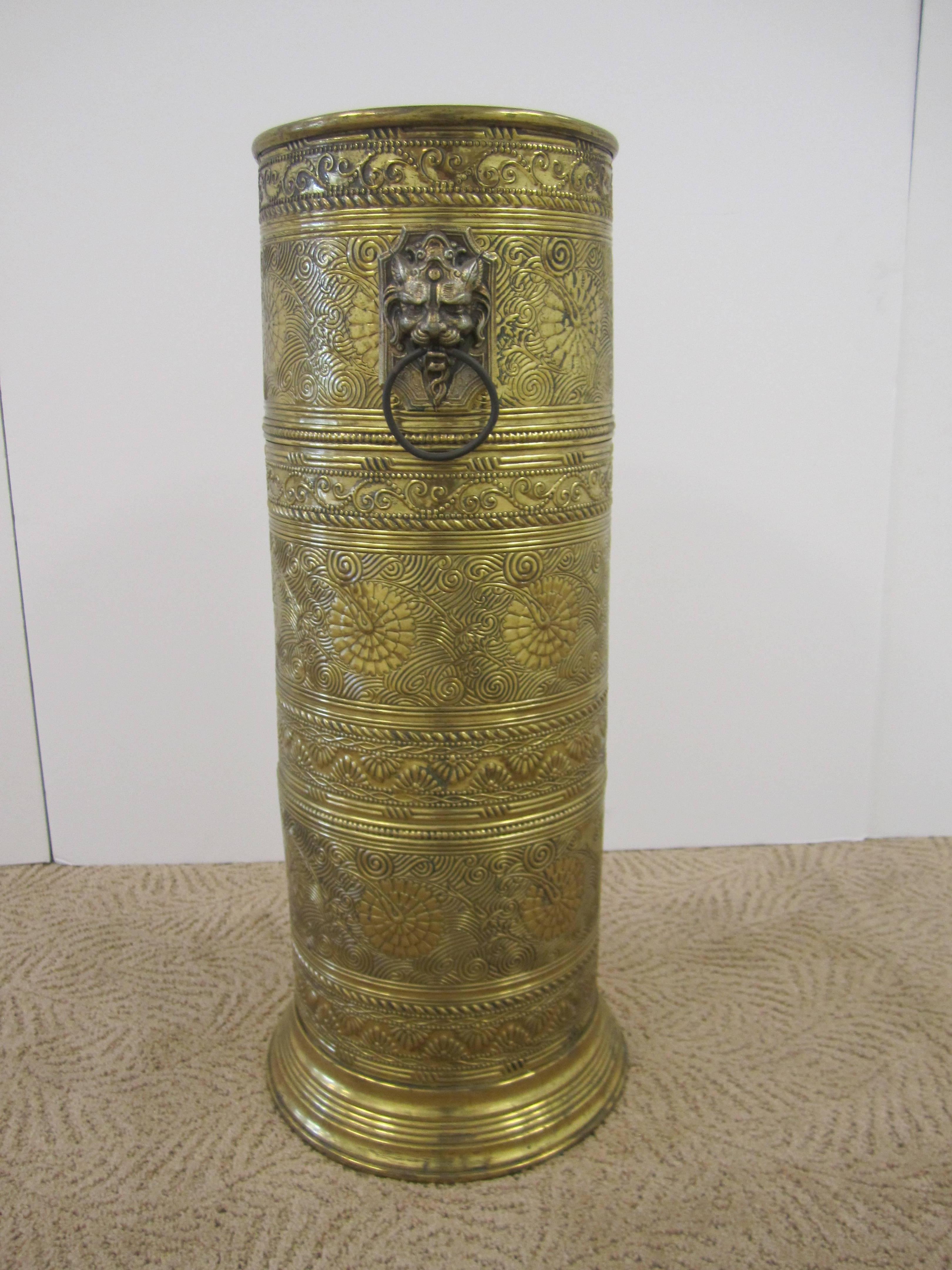 brass umbrella stand vintage