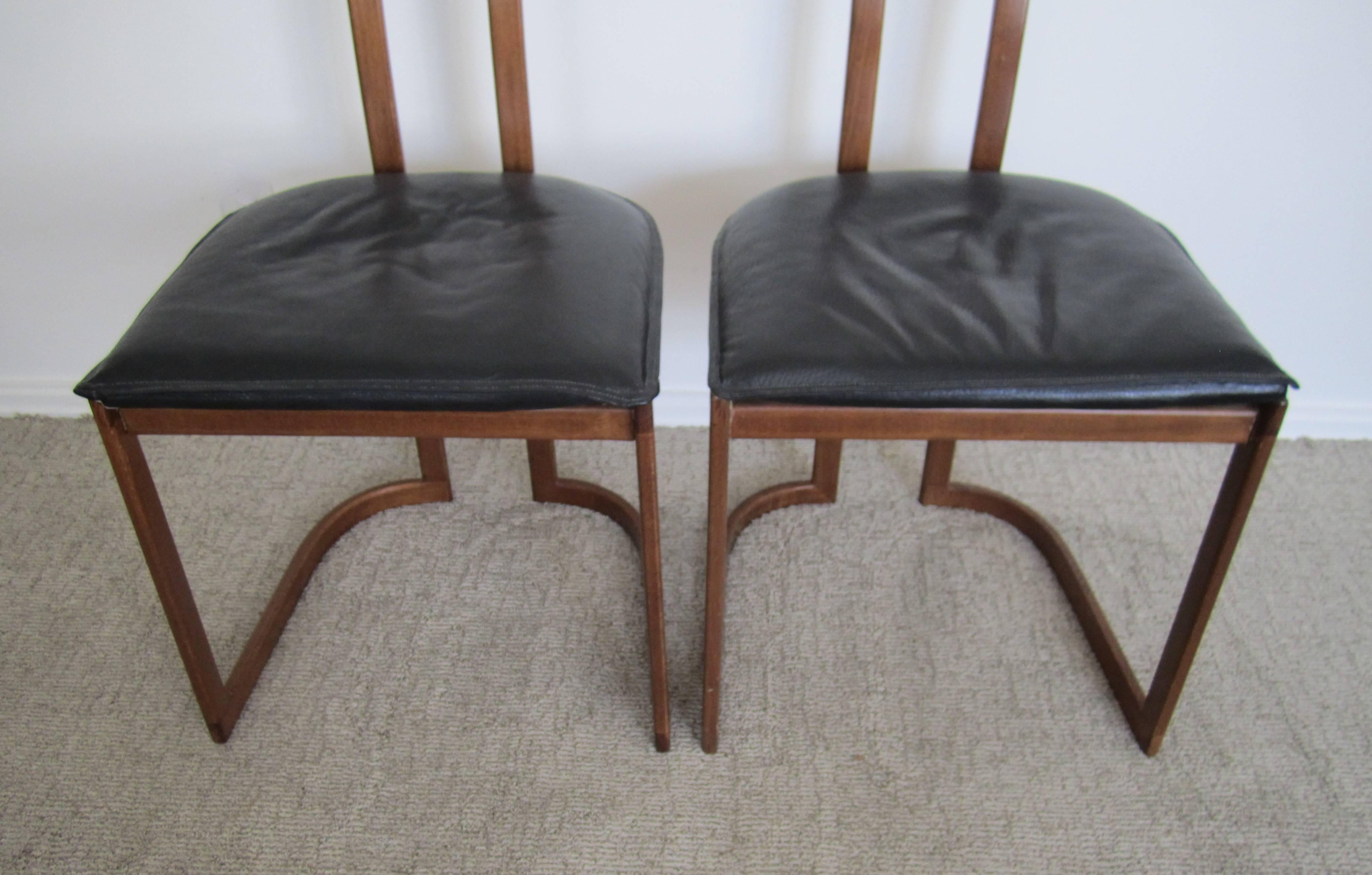 Pair of Modern Italian Side Chairs 4