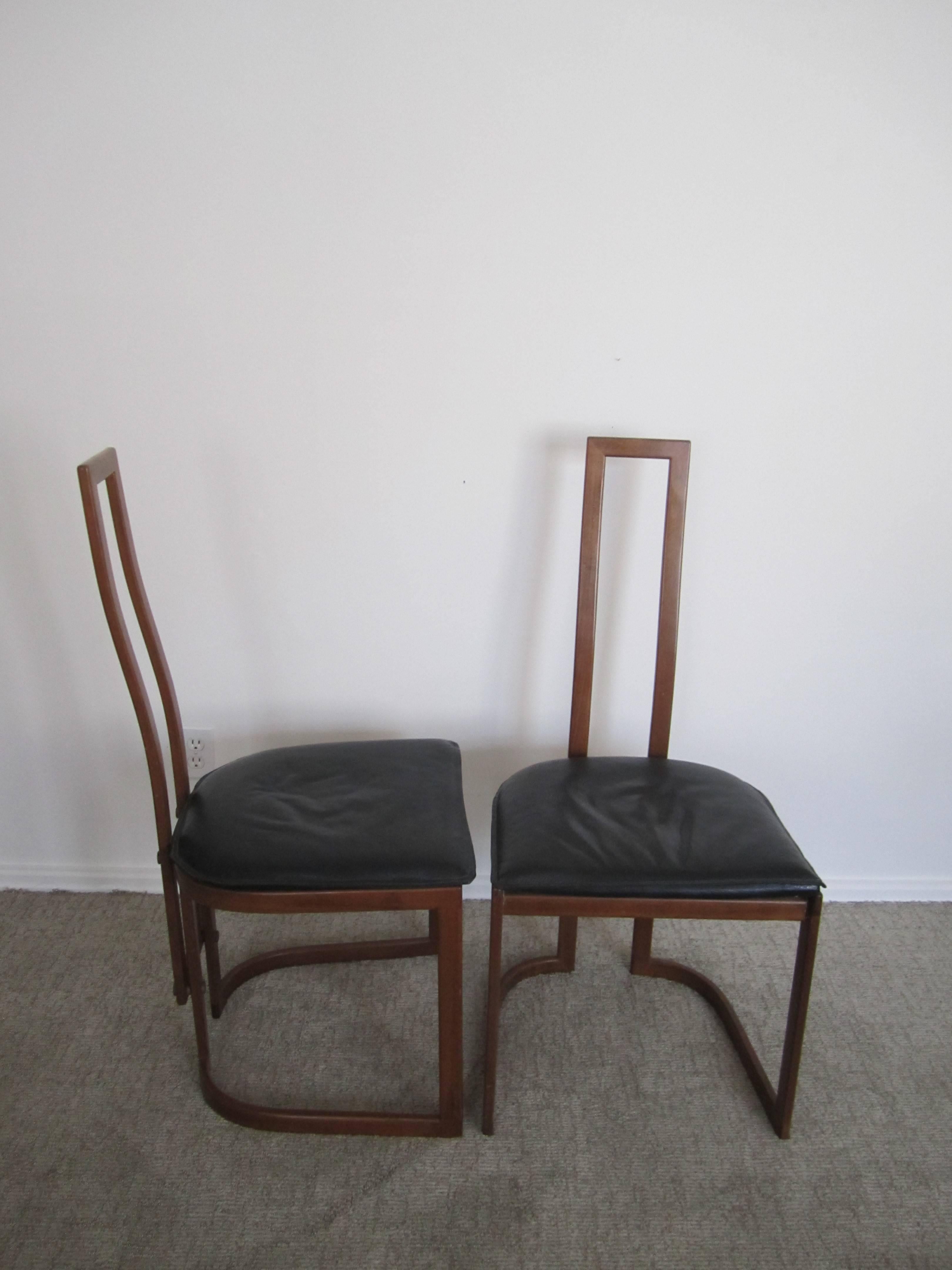 Pair of Modern Italian Side Chairs 1