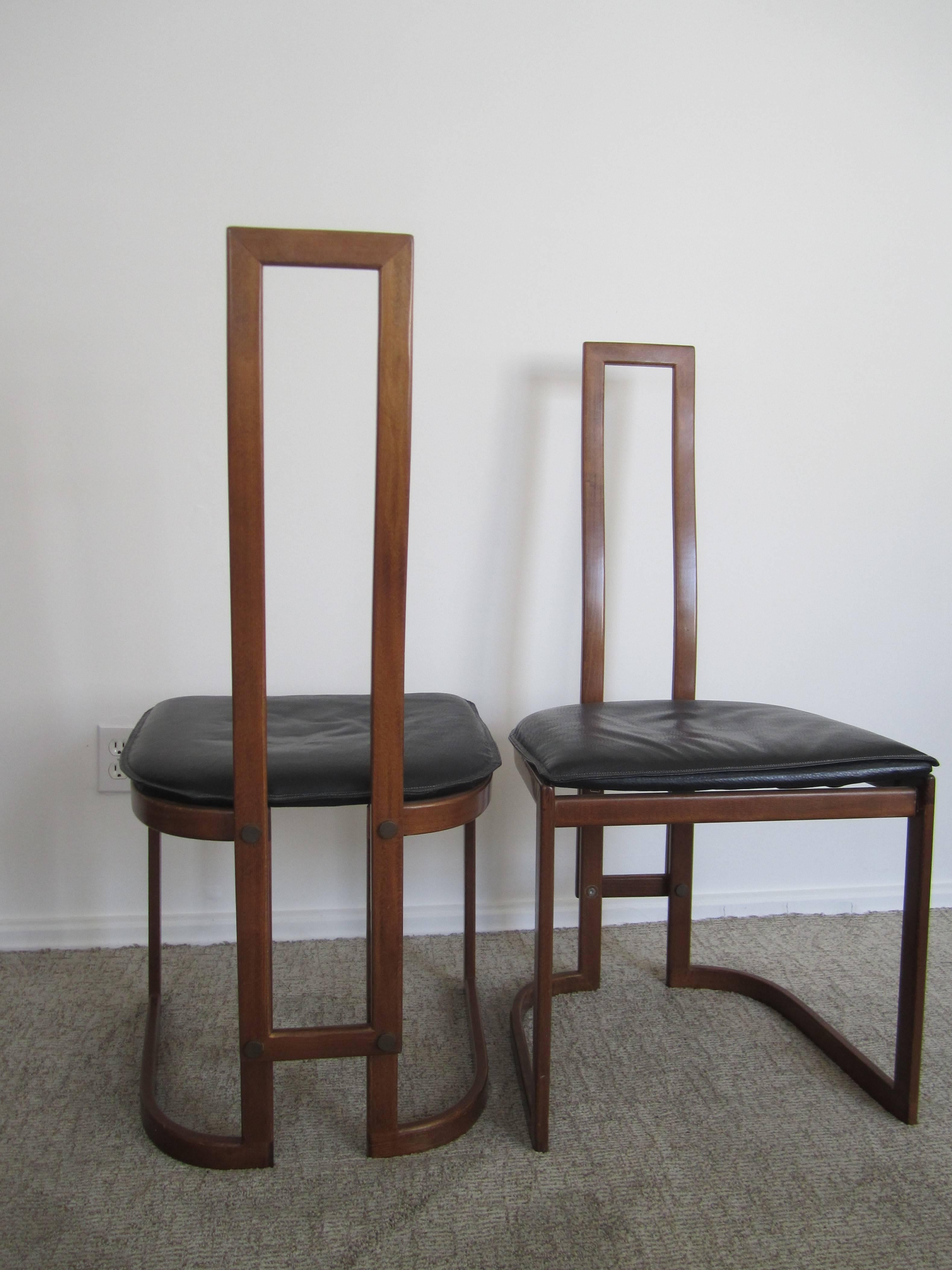 20th Century Pair of Modern Italian Side Chairs