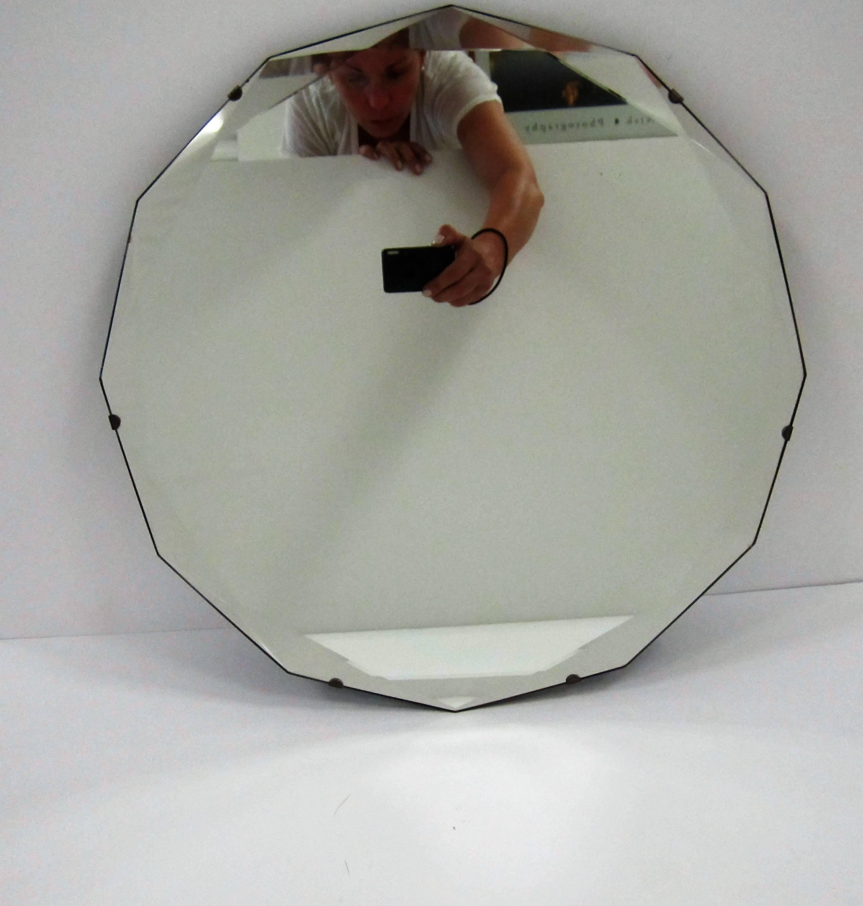 vintage beveled mirror