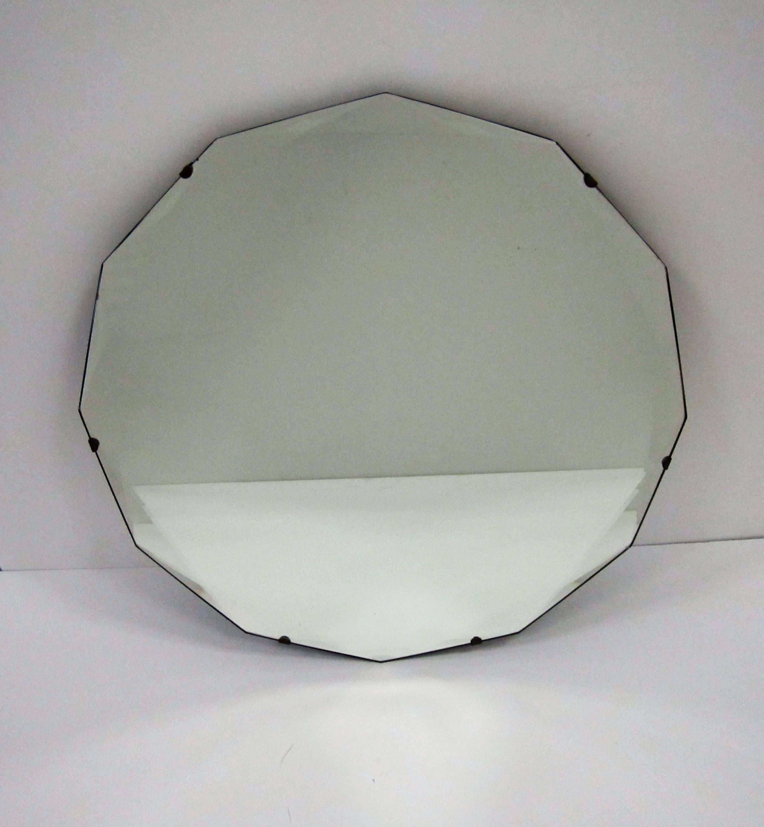 round glass wall mirror