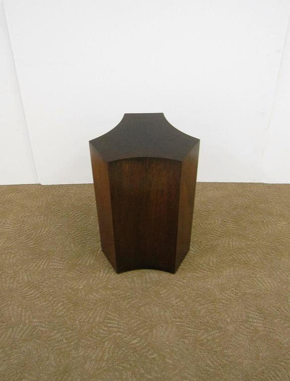 Elegant Vintage Geometric Pedestal Side Table For Sale at 1stDibs