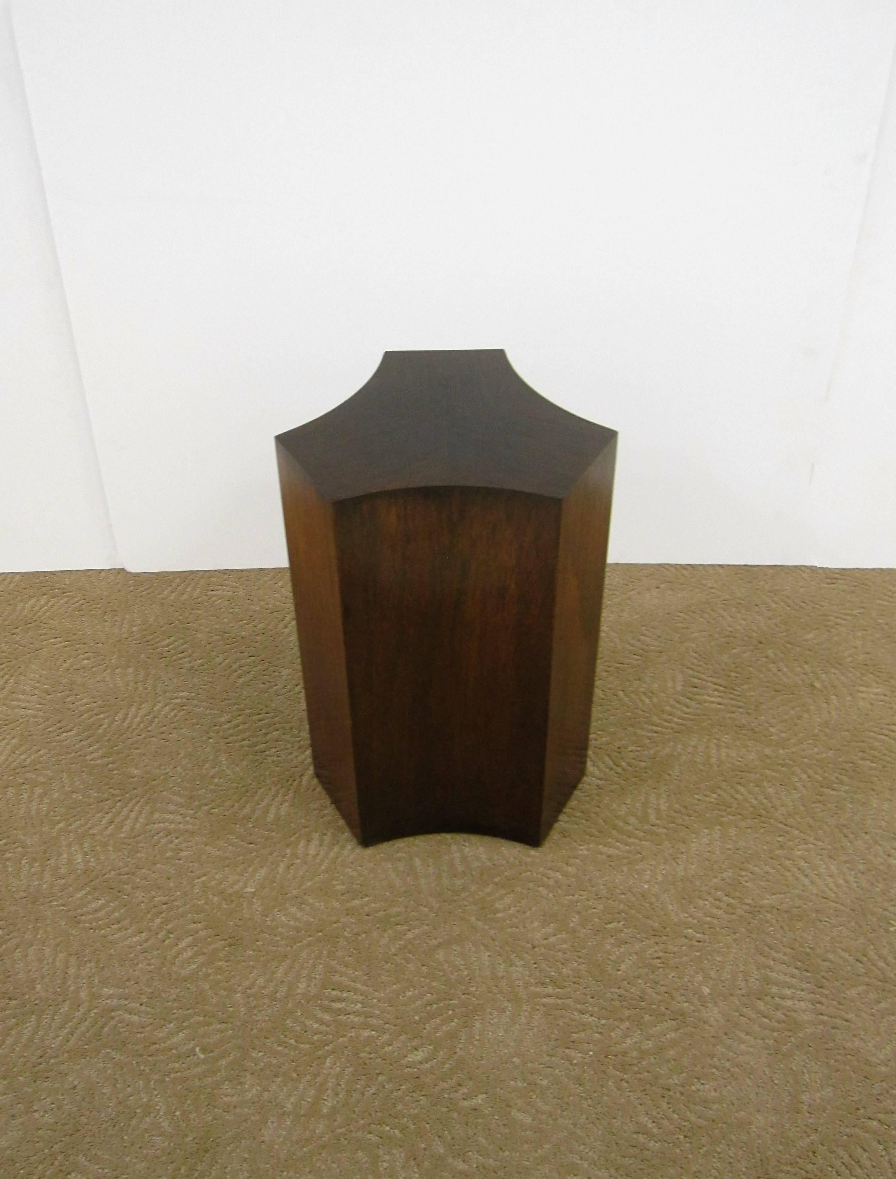  Elegant Vintage Geometric Pedestal Side Table 3