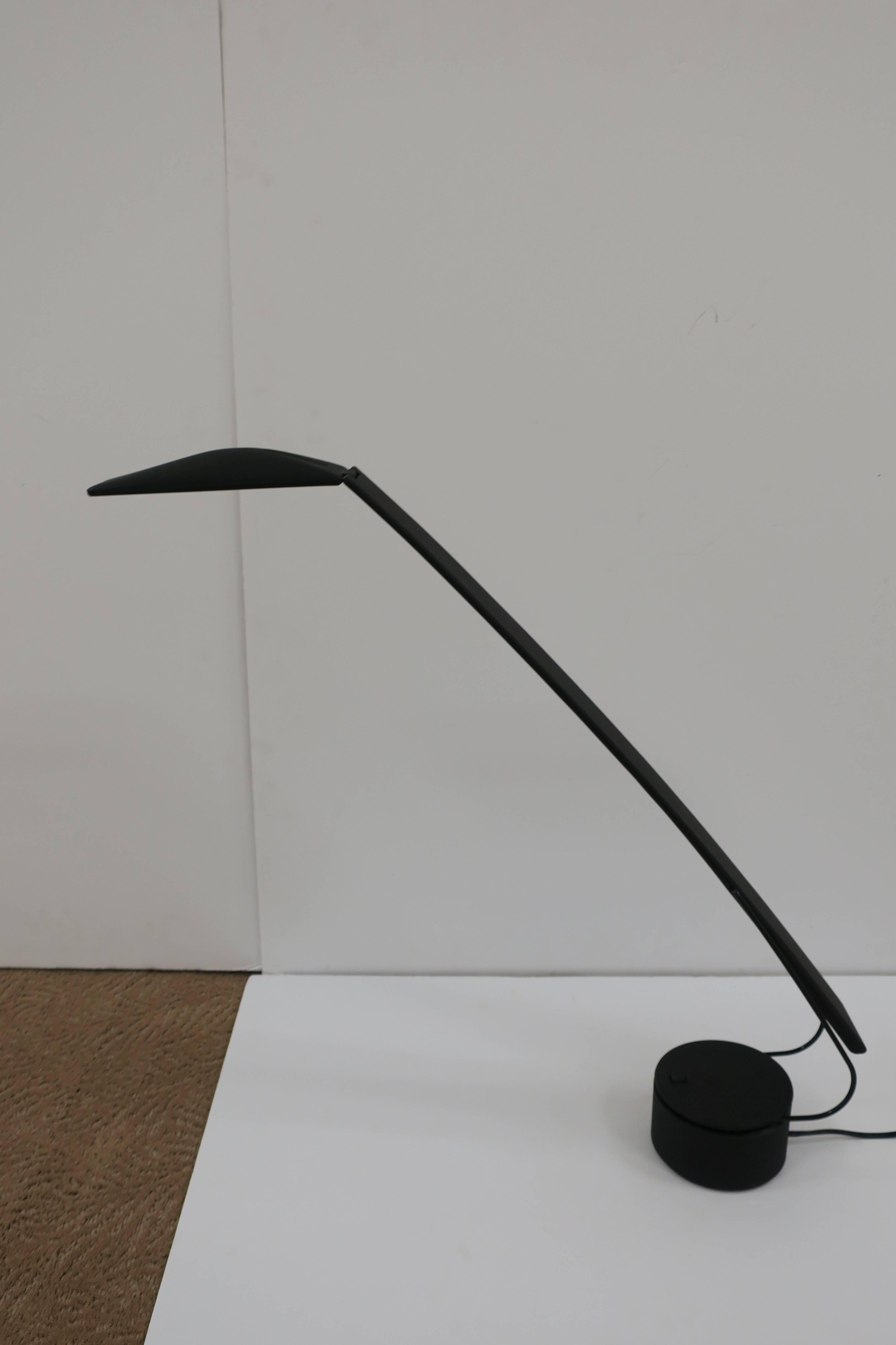 Metal Italian Modern Black Designer Reading Lamp, Italy, 1980s