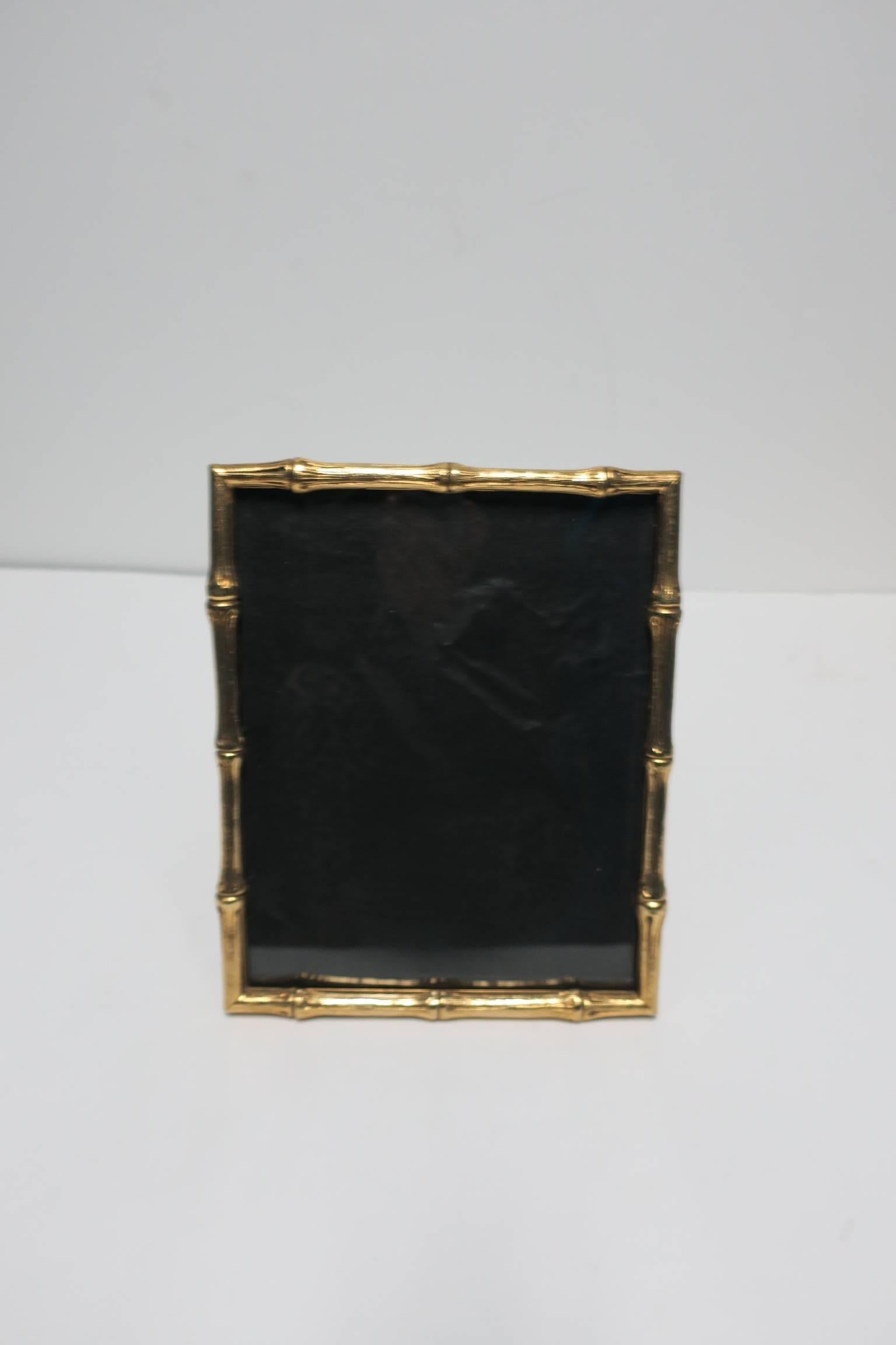 Gold Bamboo Picture Frame In Excellent Condition In New York, NY