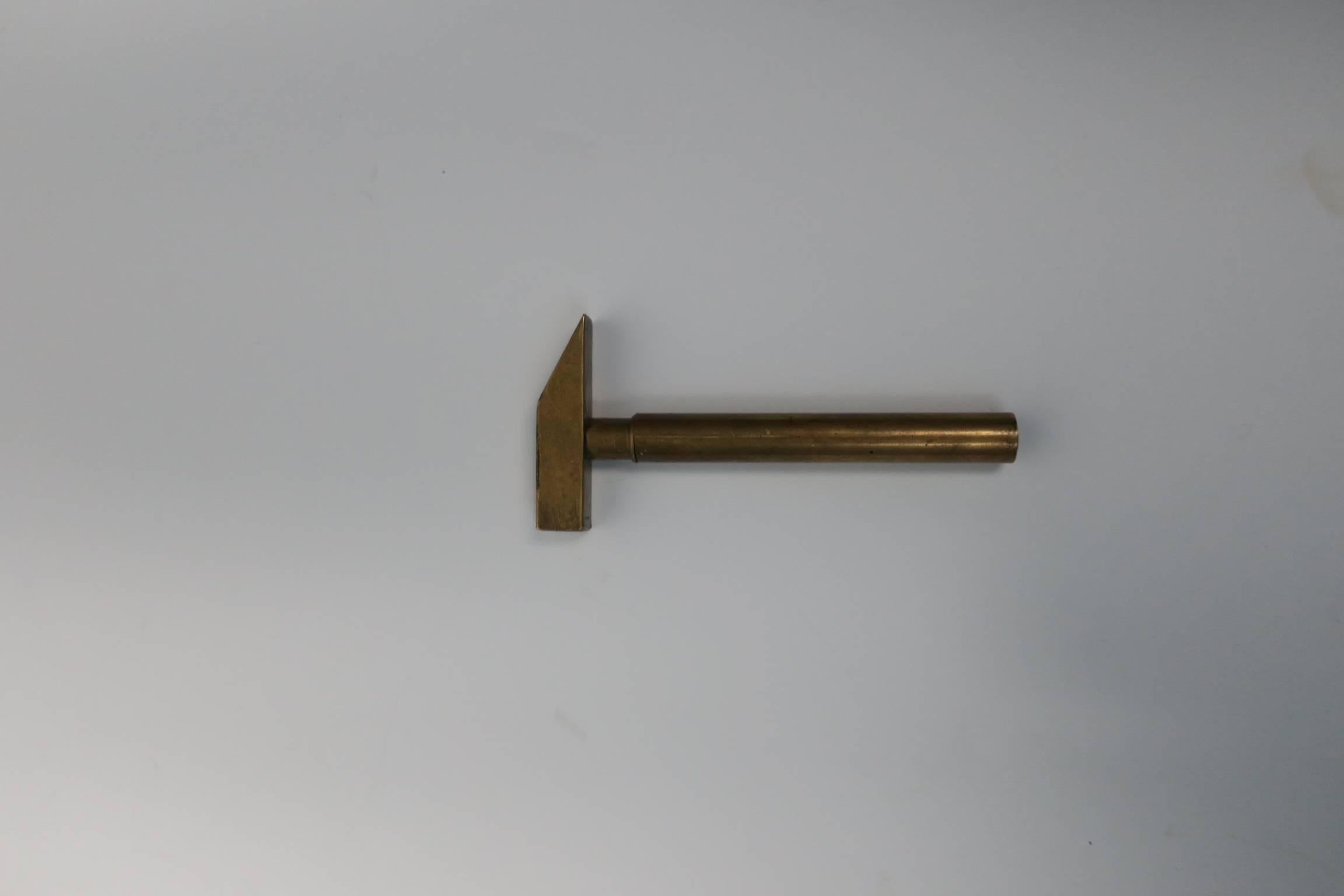 antique brass hammer