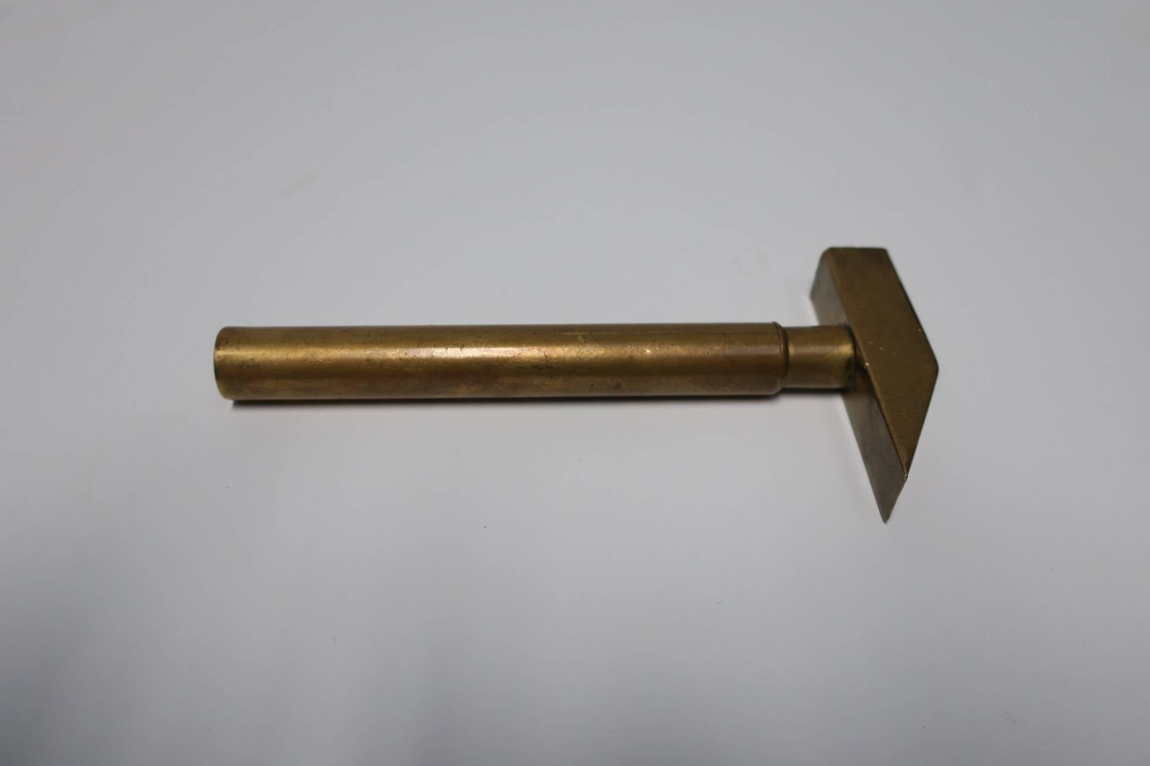 Italian Brass Hammer Tool Corkscrew Bottle Opener  2