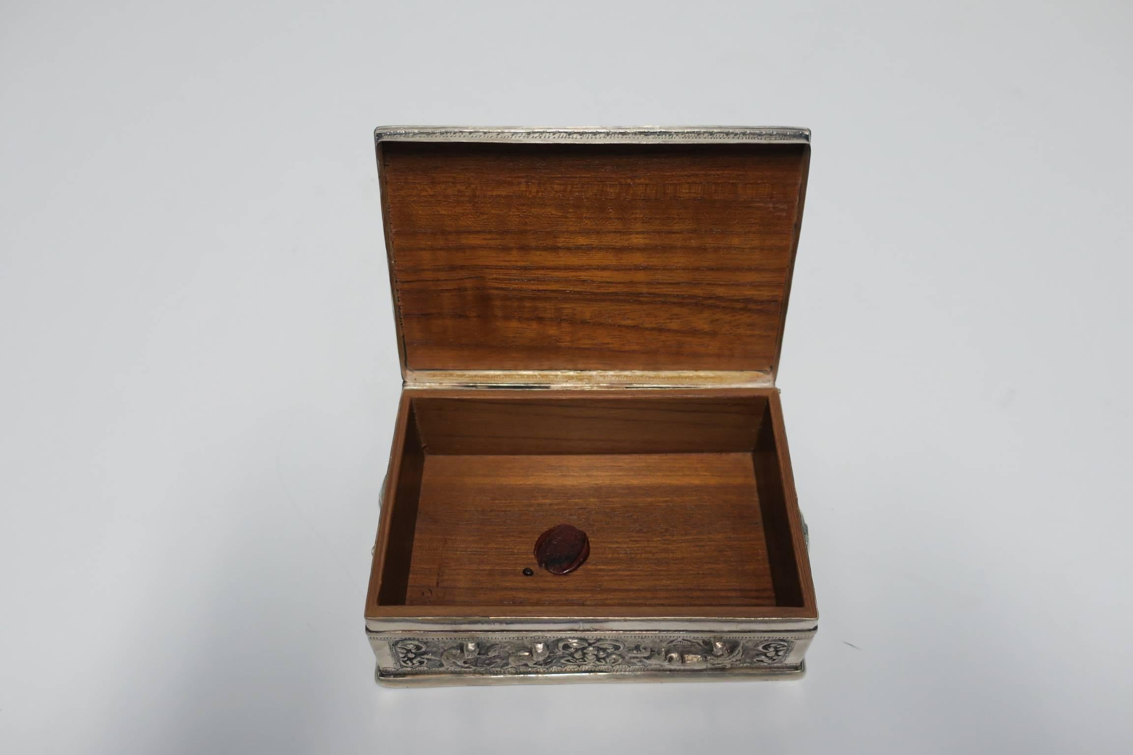 Vintage Sterling Silver Box from Burma 4
