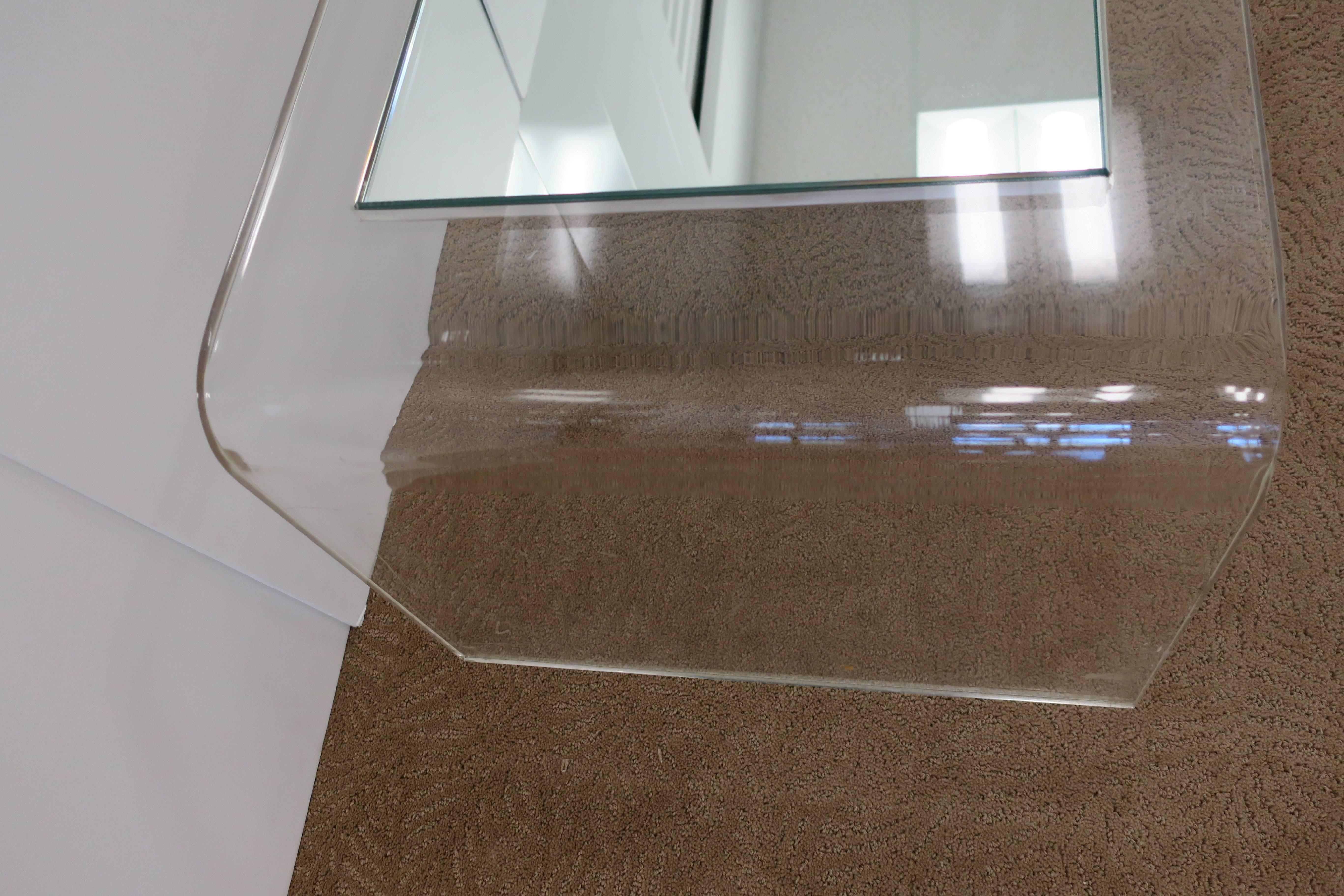 '70s Modern Lucite Waterfall Coffee Table  1