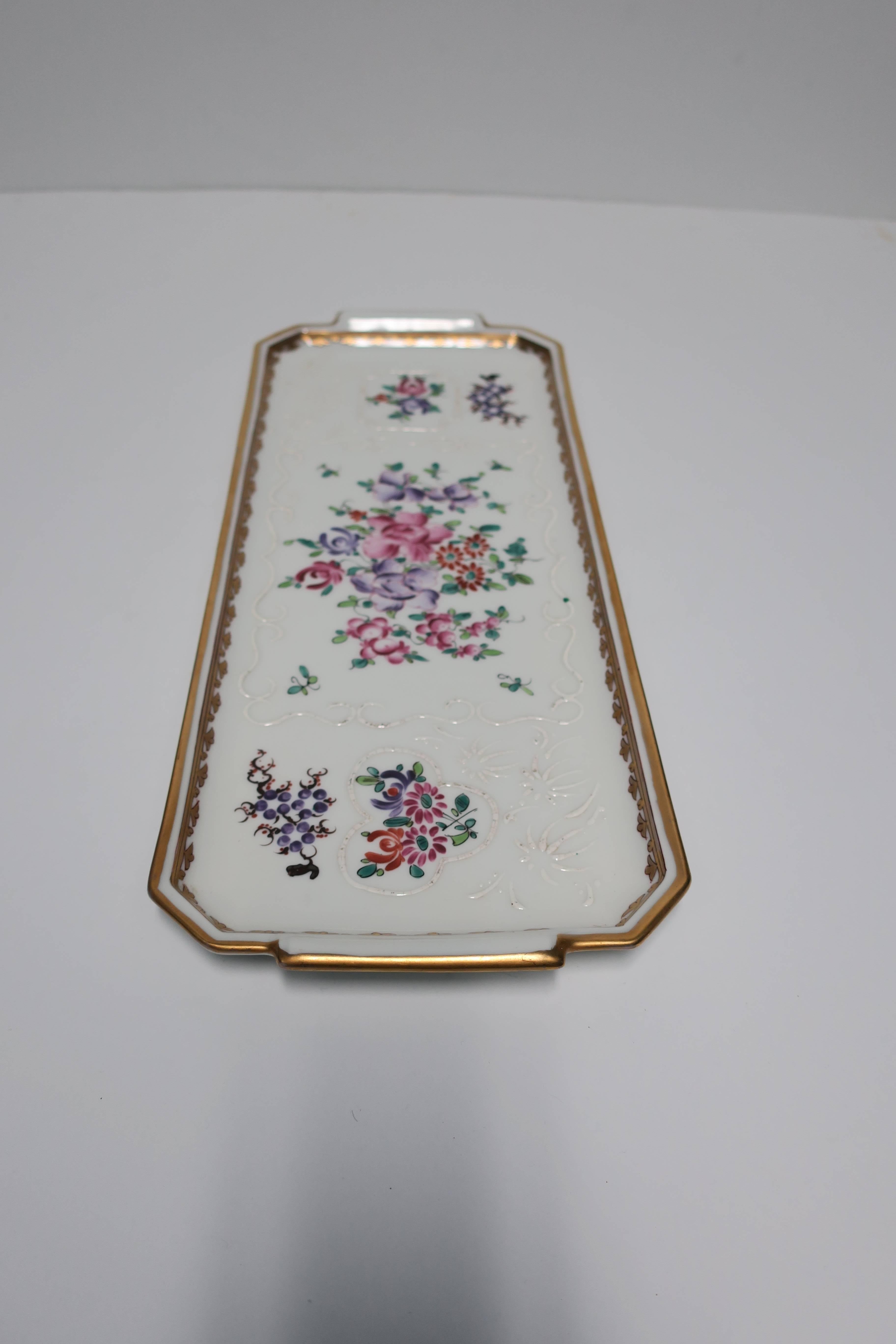 French Porcelain Serving Tray In Good Condition In New York, NY
