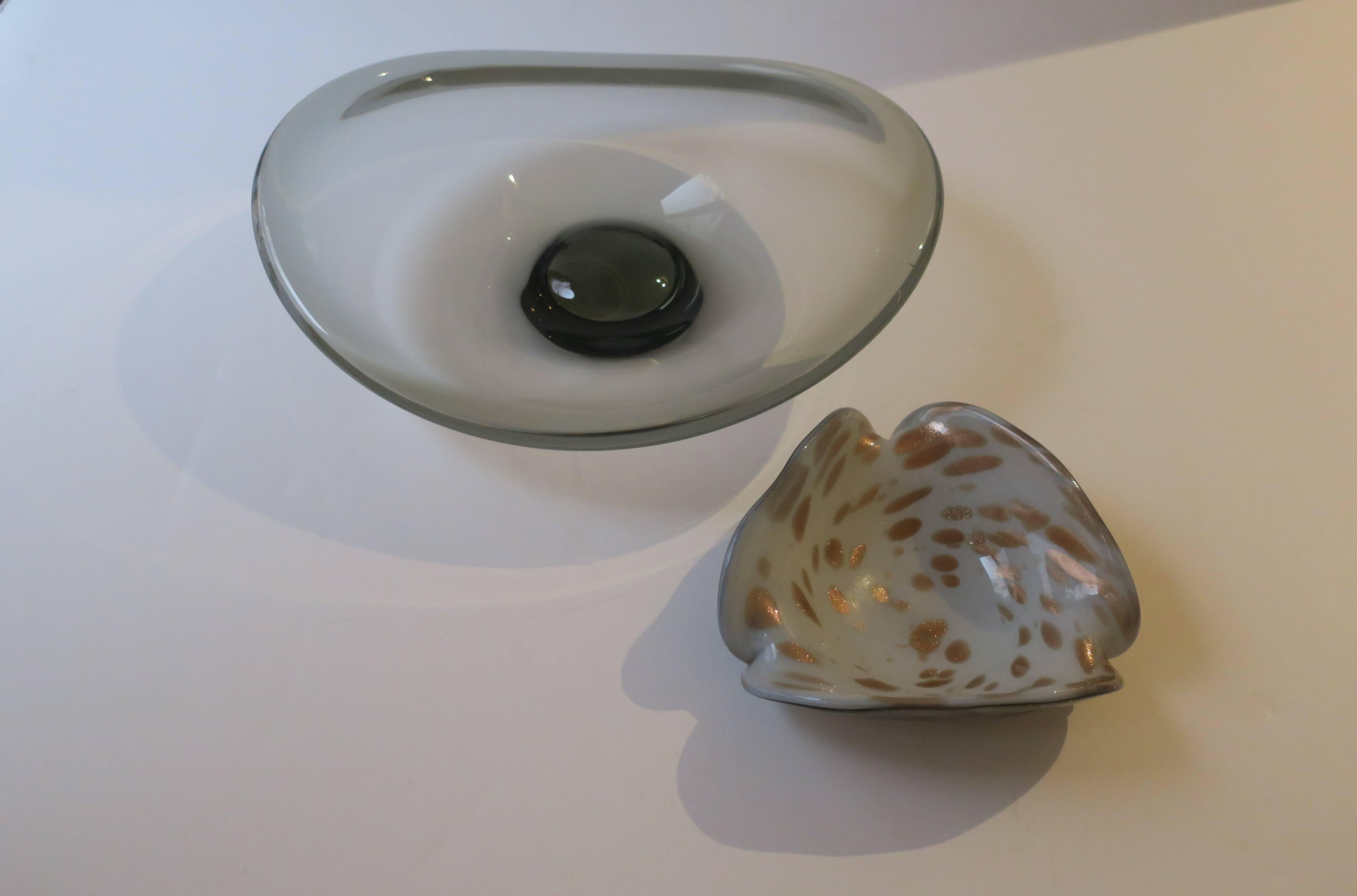 Holmegaard Scandinavian Modern Grey Art Glass Bowl or Centerpiece, circa 1960s 9