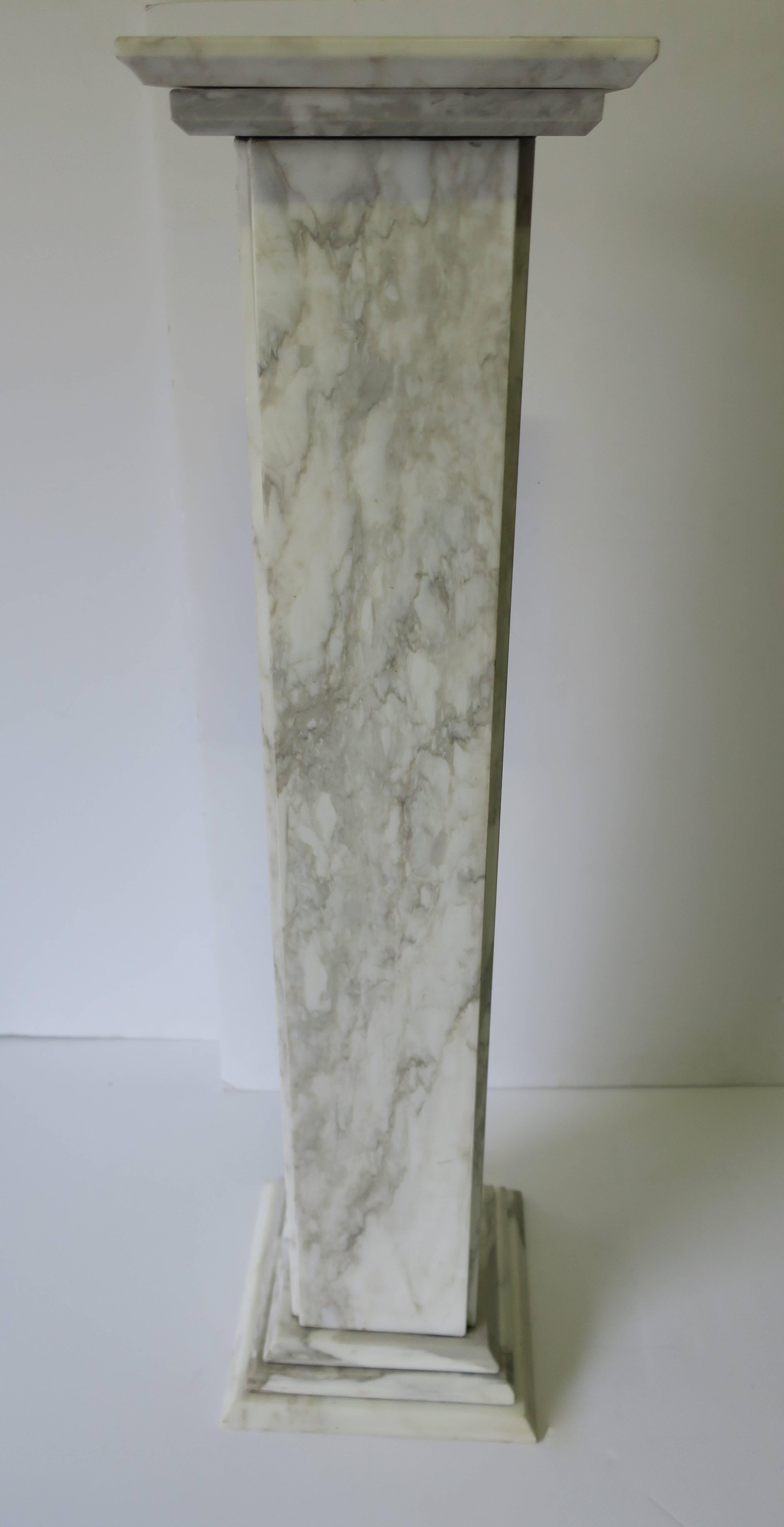 Italian Marble Pedestal or Column In Excellent Condition In New York, NY