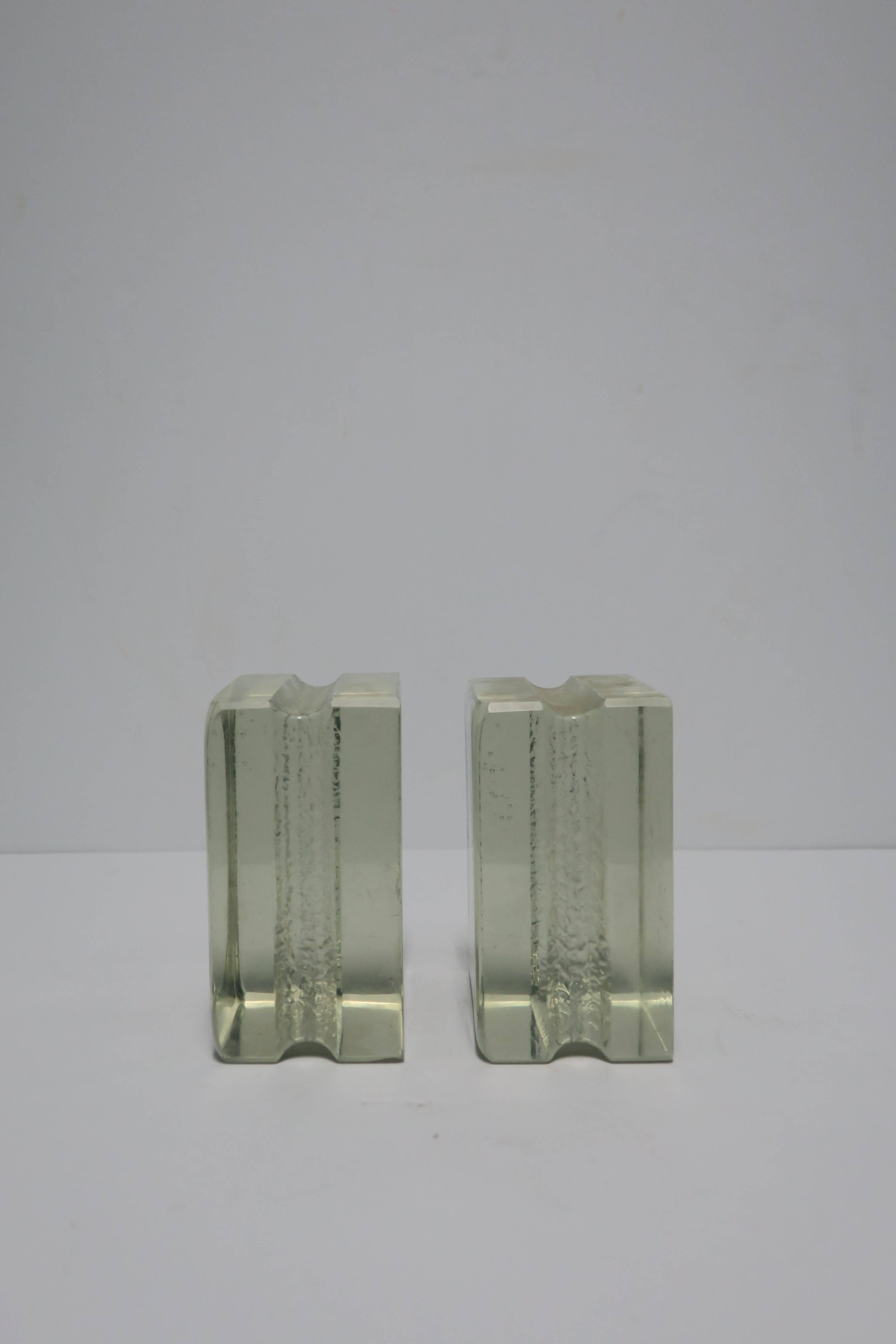 glass block bookends