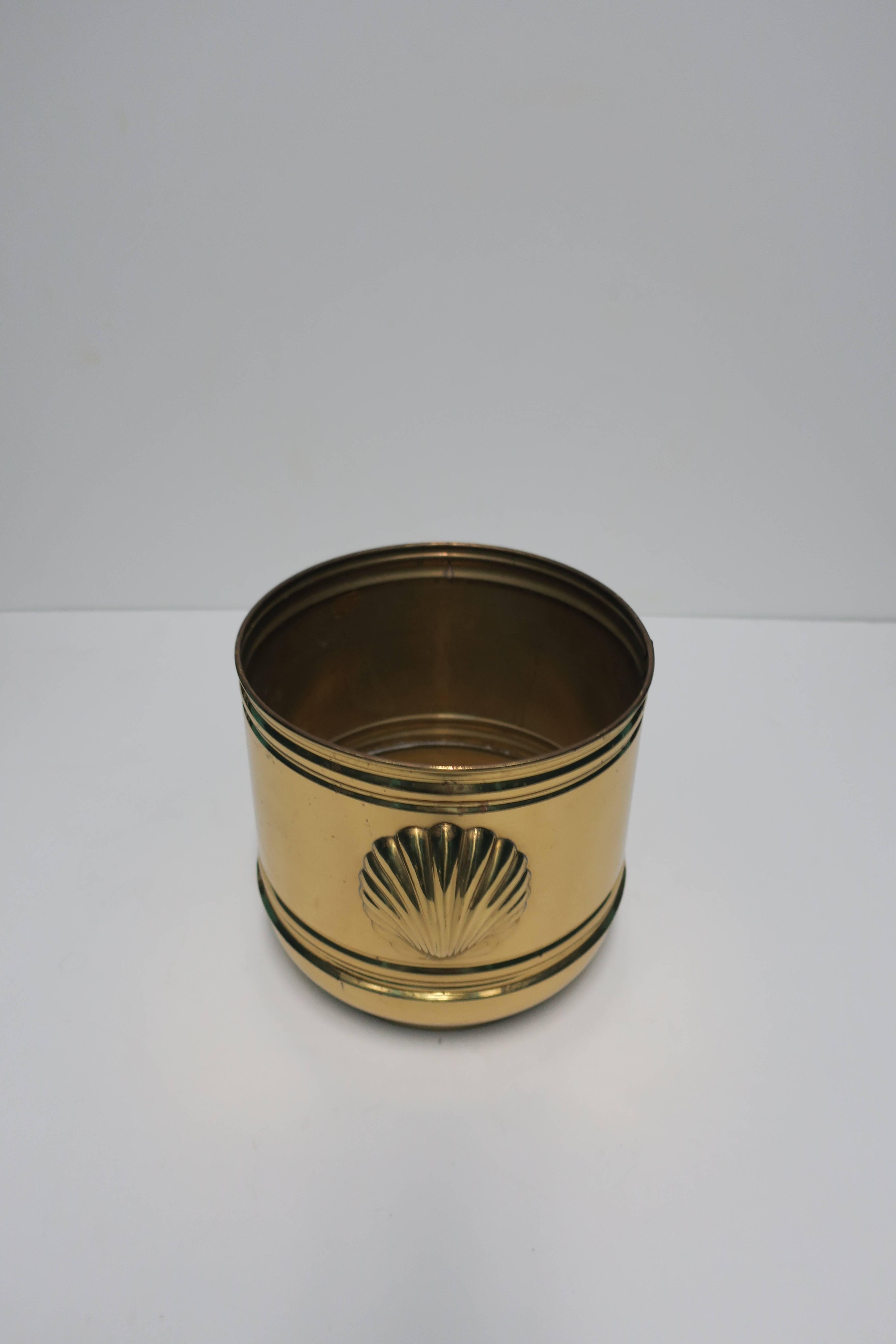 Lacquered Vintage English Brass Cachepot, England