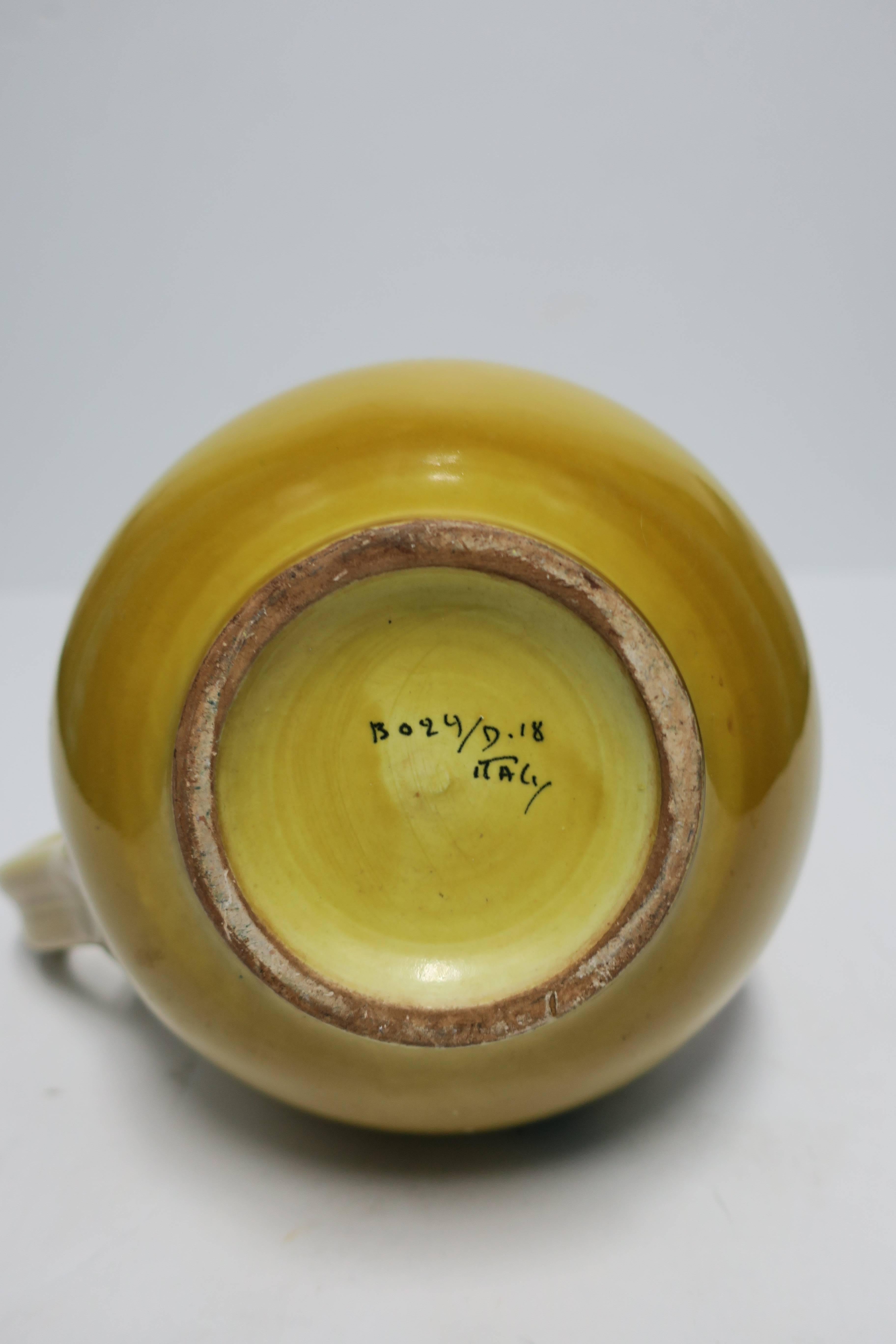 Italian Ceramic Pottery Pitcher or Vase 5