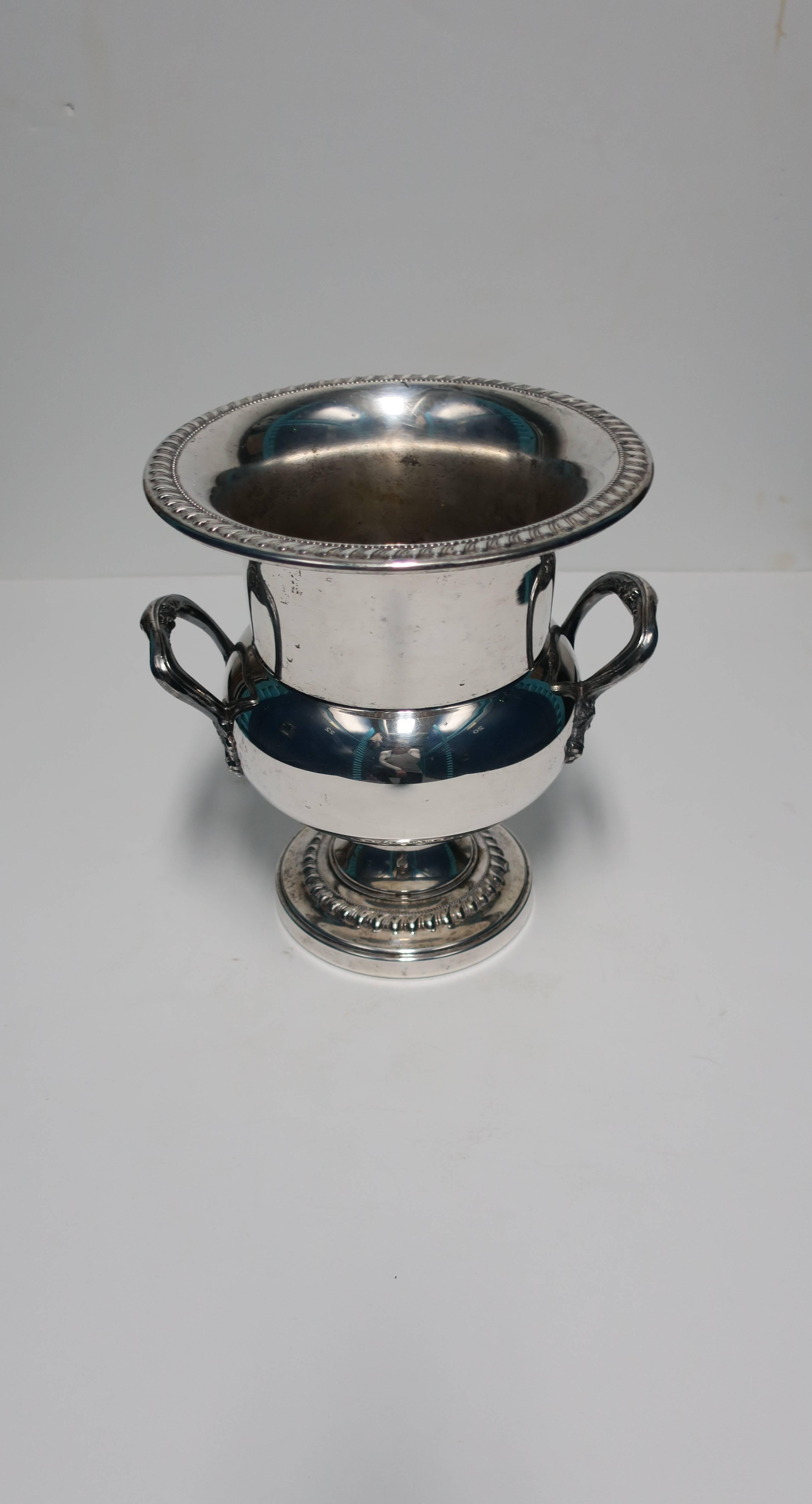 Silver Vintage Urn Form Champagne or Wine Cooler