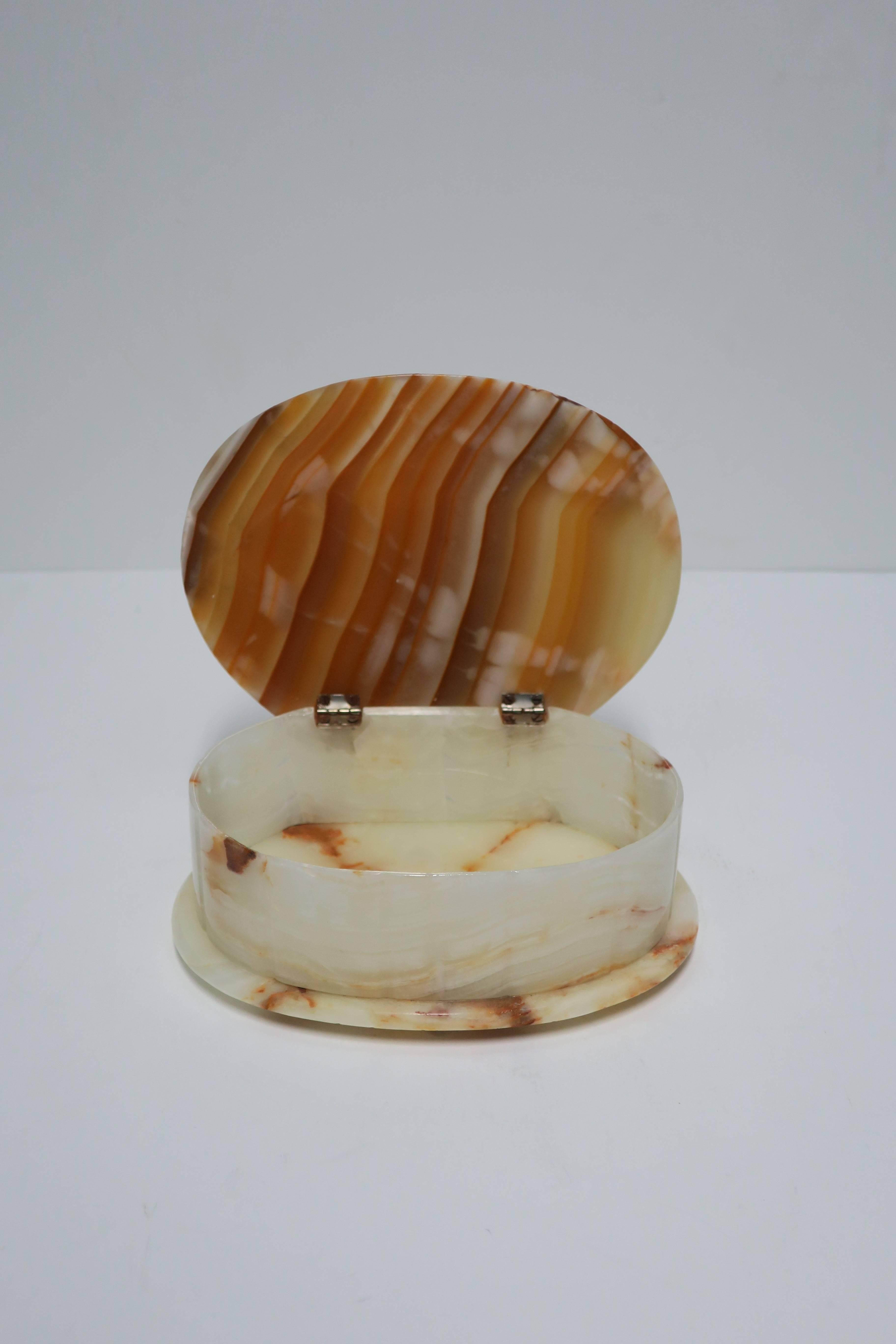 Carved Vintage Onyx Box