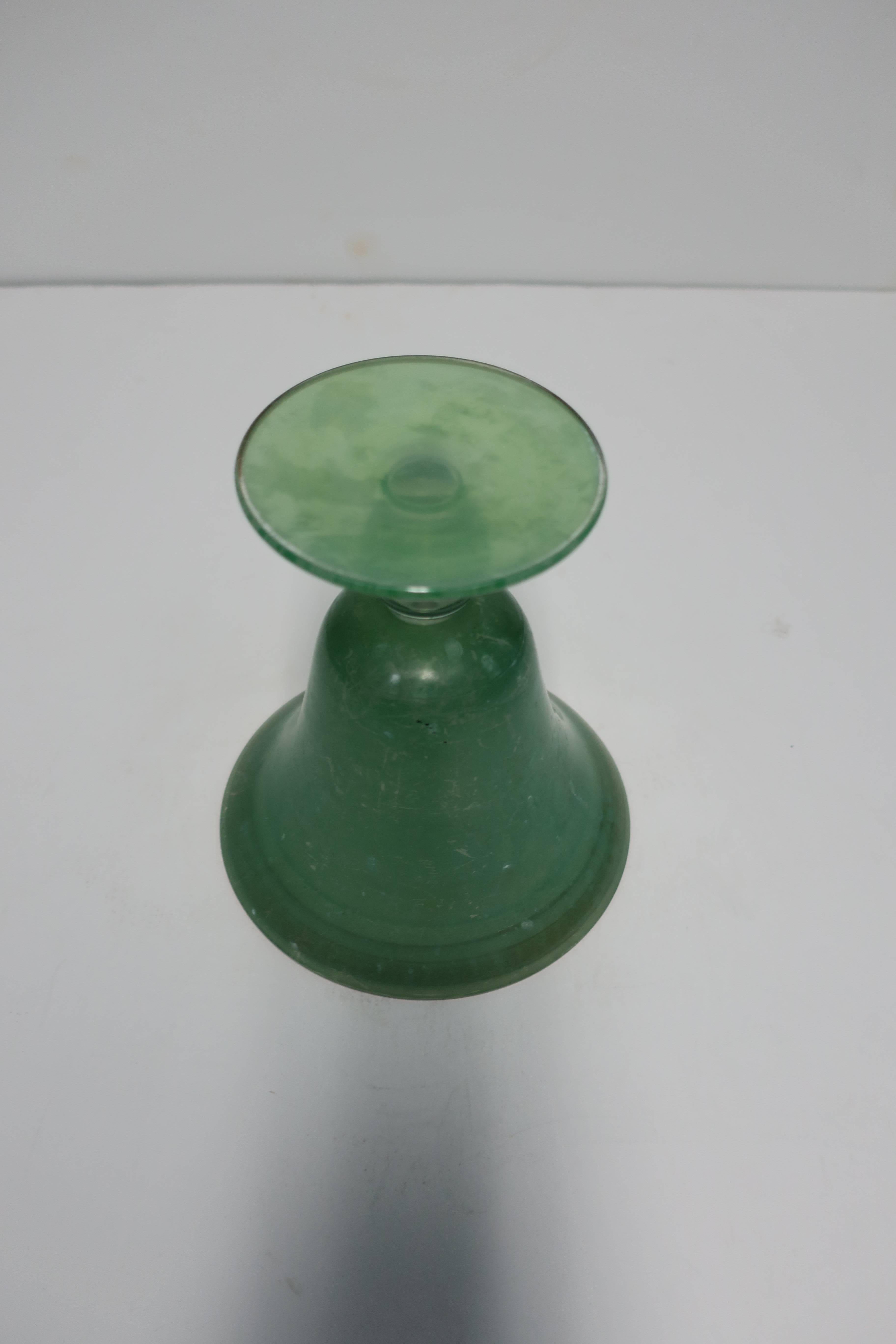Green and Gold Glass Urn Vase 2