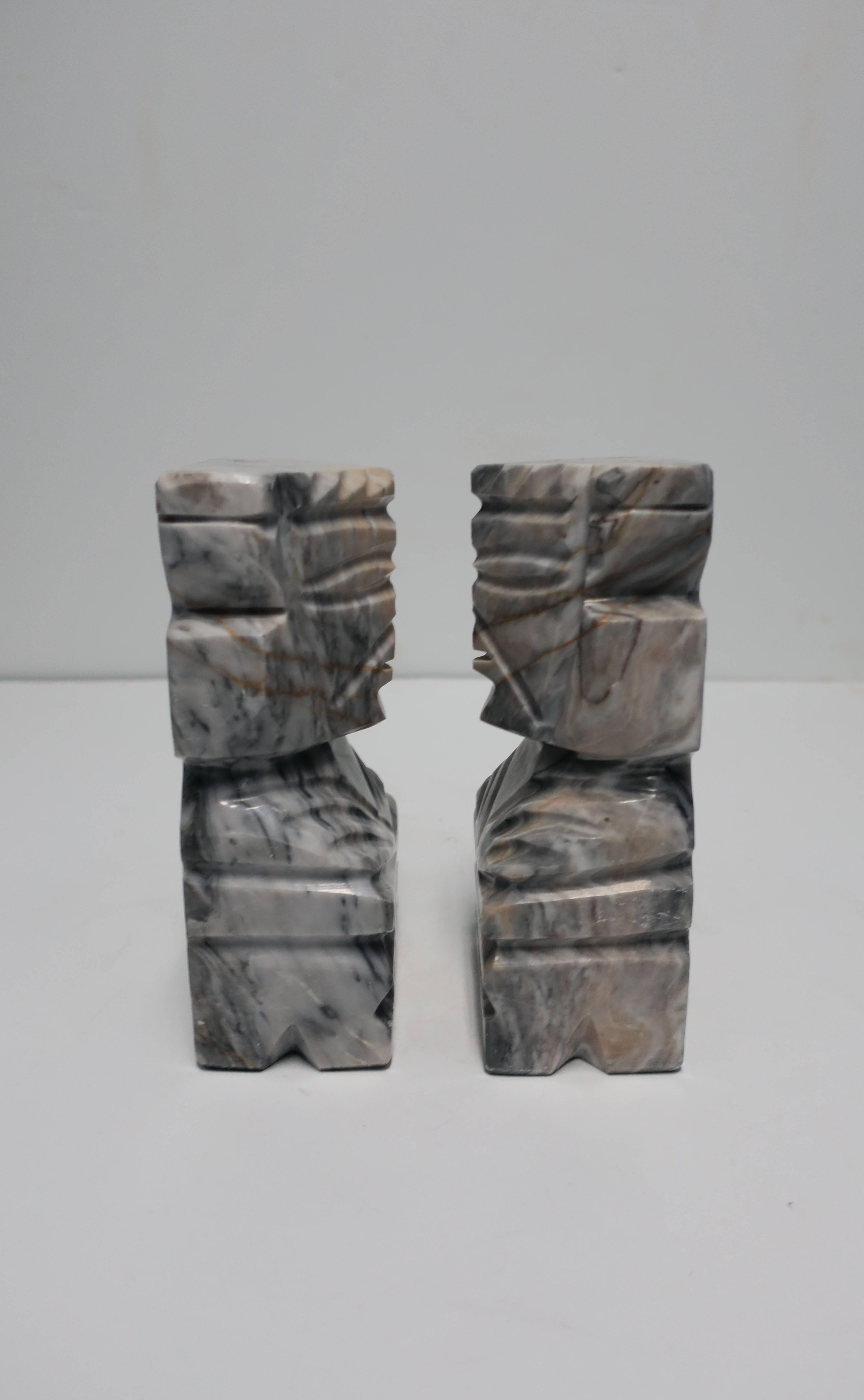 Tribal Marble Bookends For Sale 2
