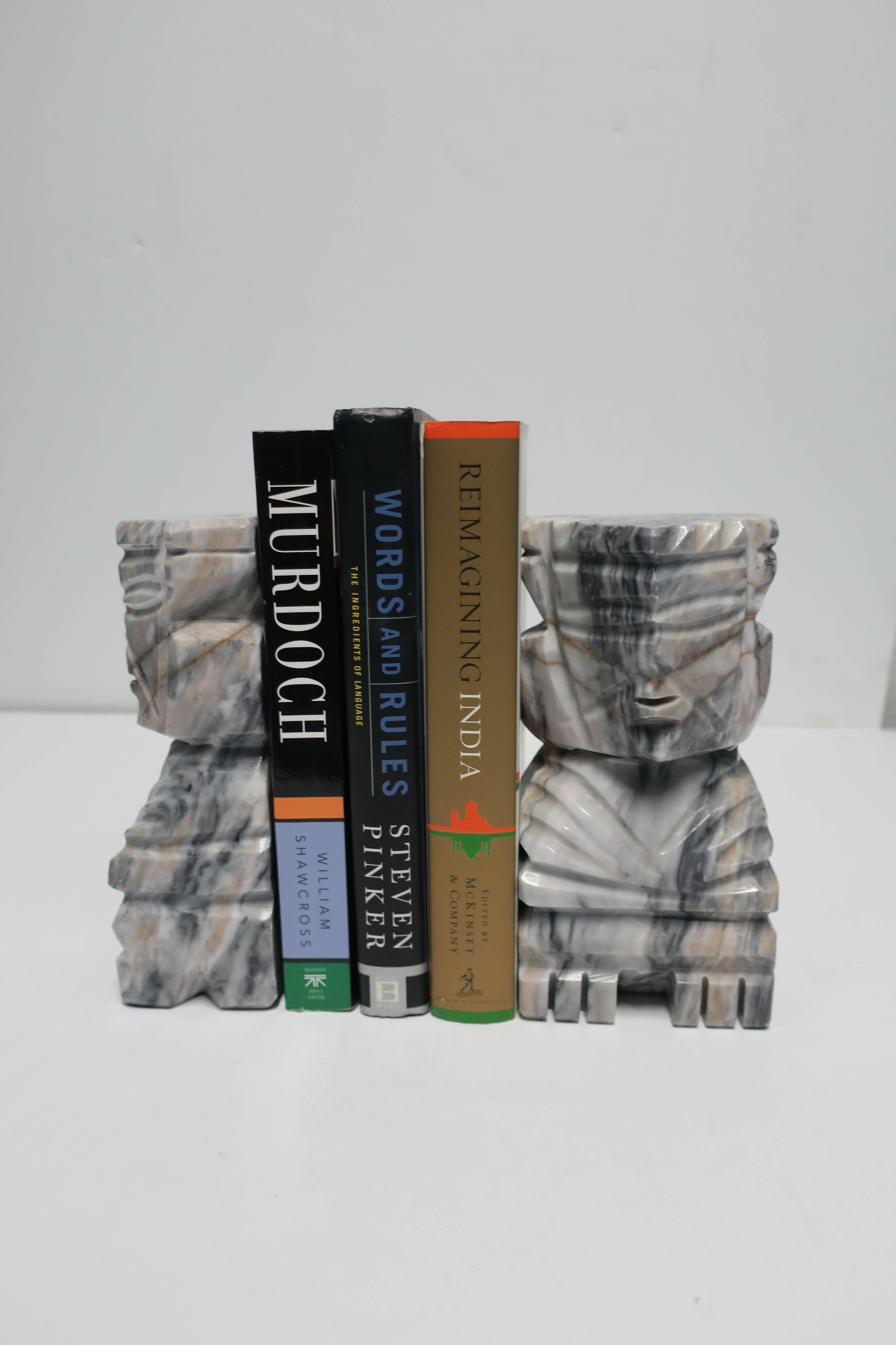 Serre-livres marbre tribal en vente 2