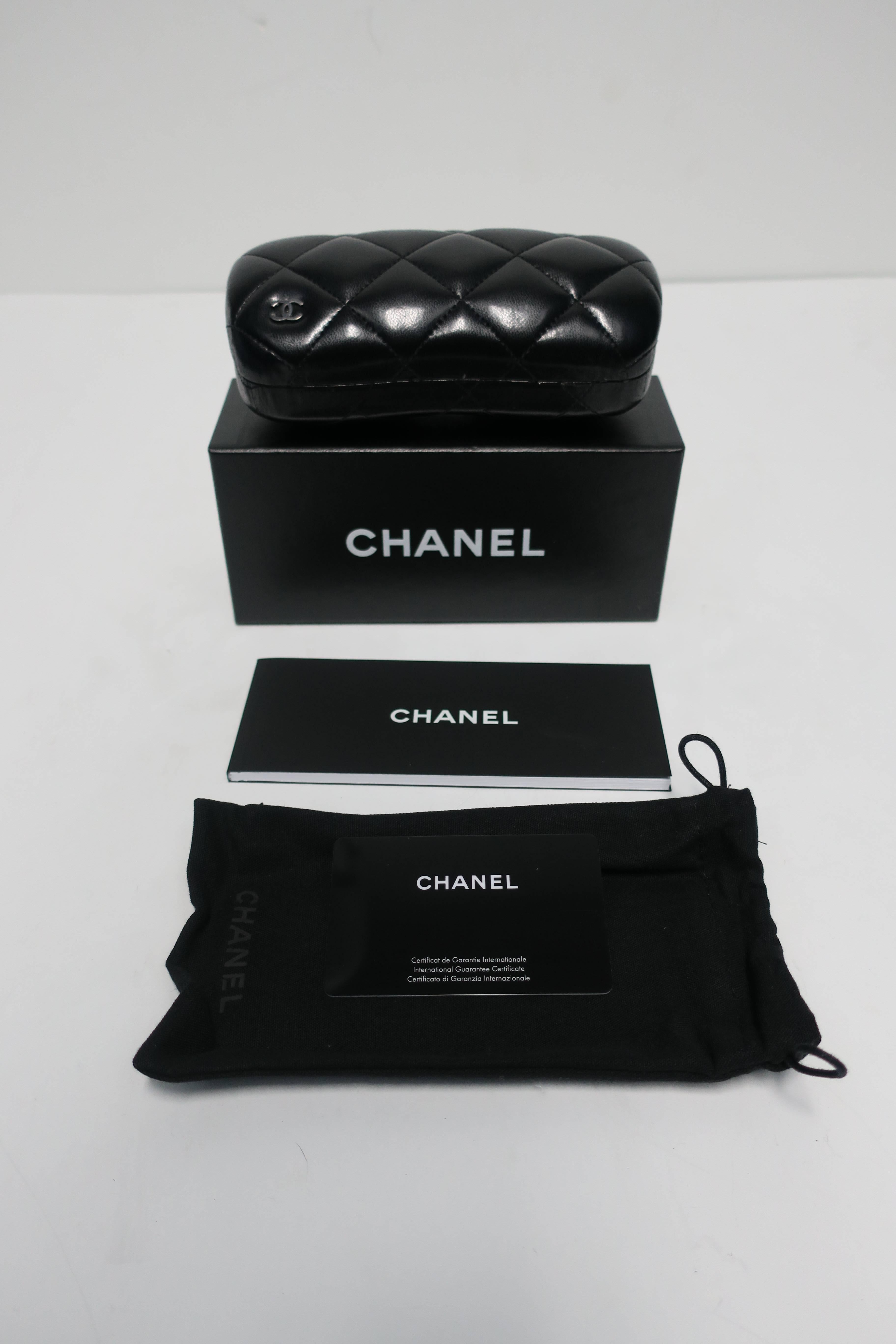 Black and Gold Chanel Sunglasses 3