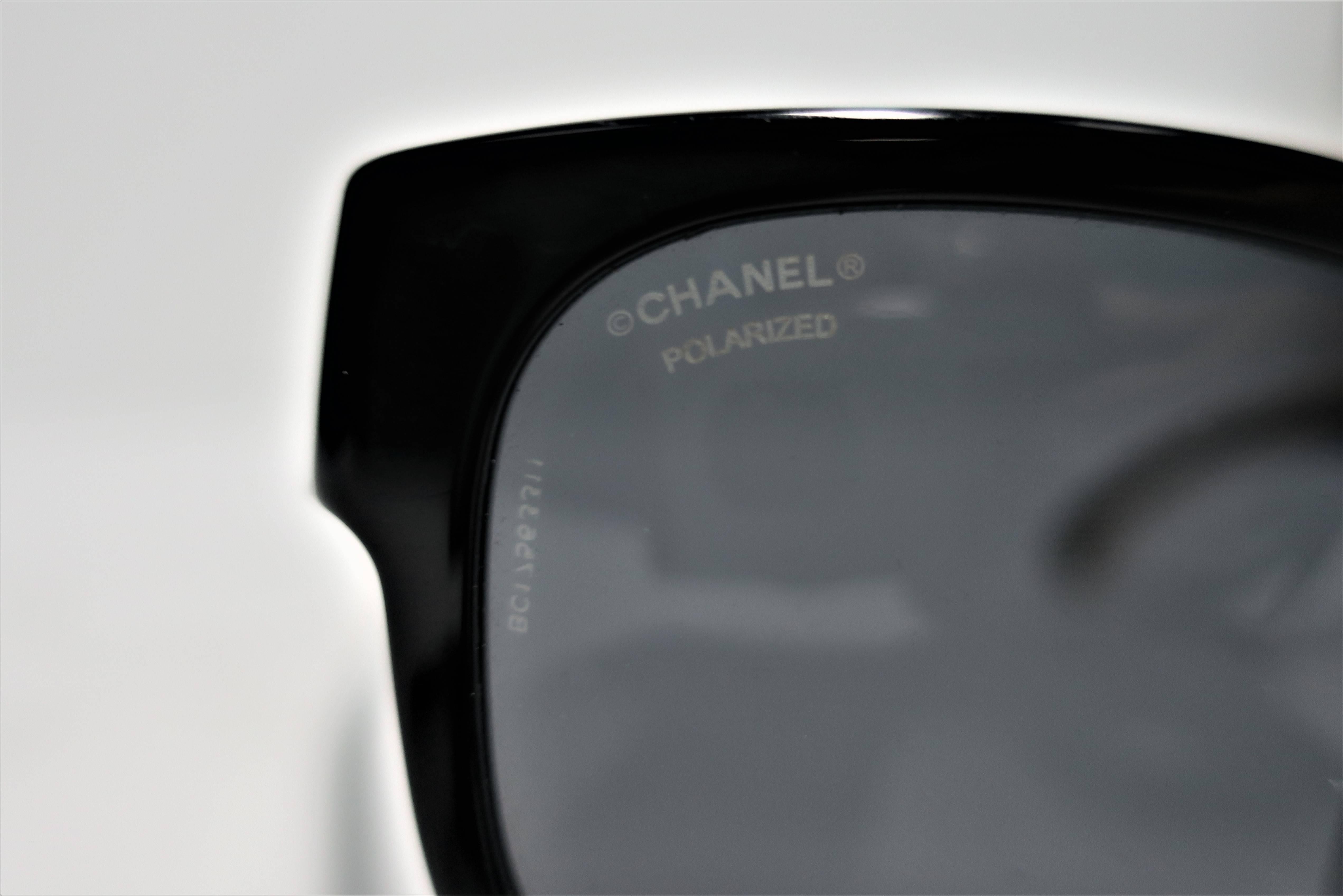 Black and Gold Chanel Sunglasses 2
